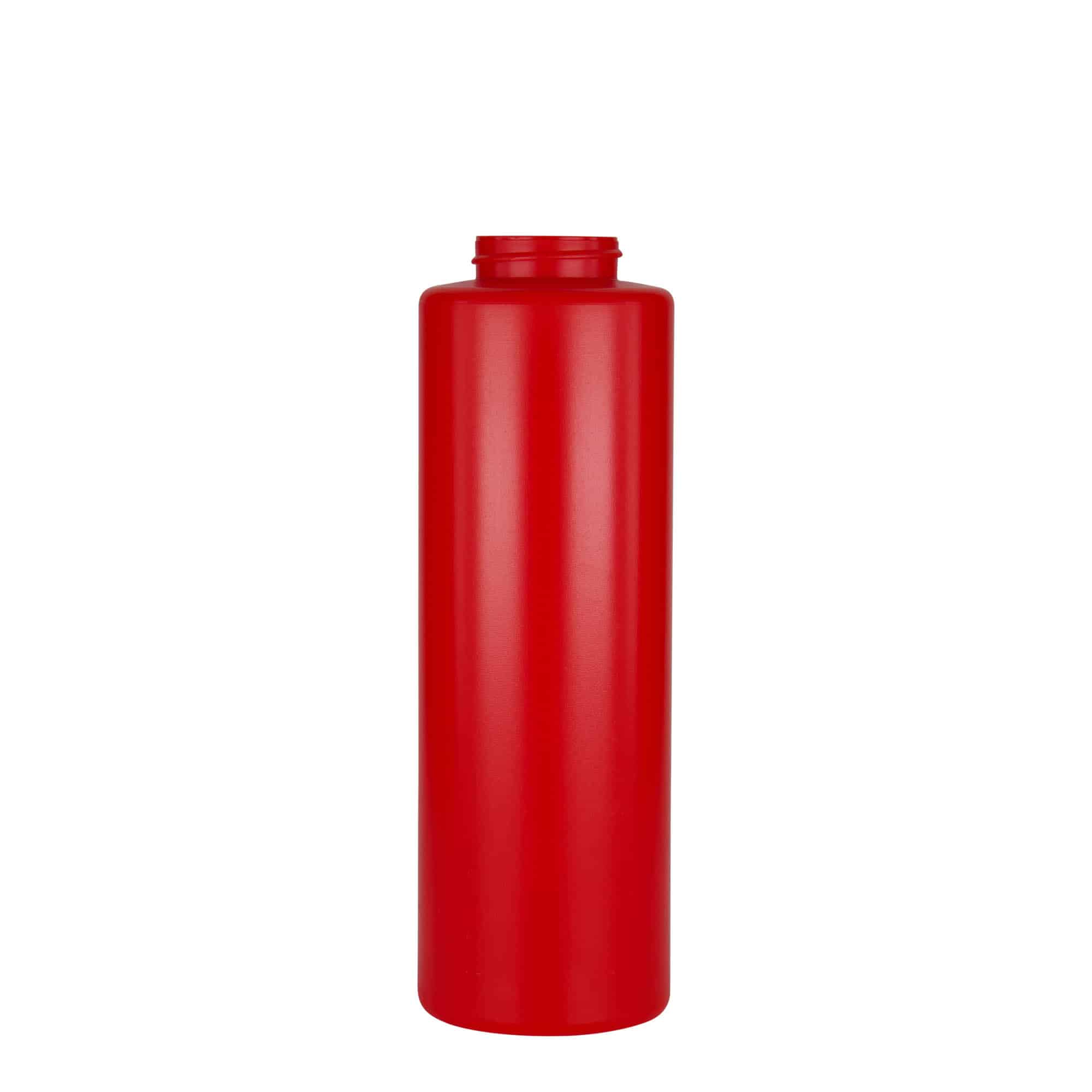 500 ml butelka na sos, tworzywo LDPE, czerwona, gwint: 38/400