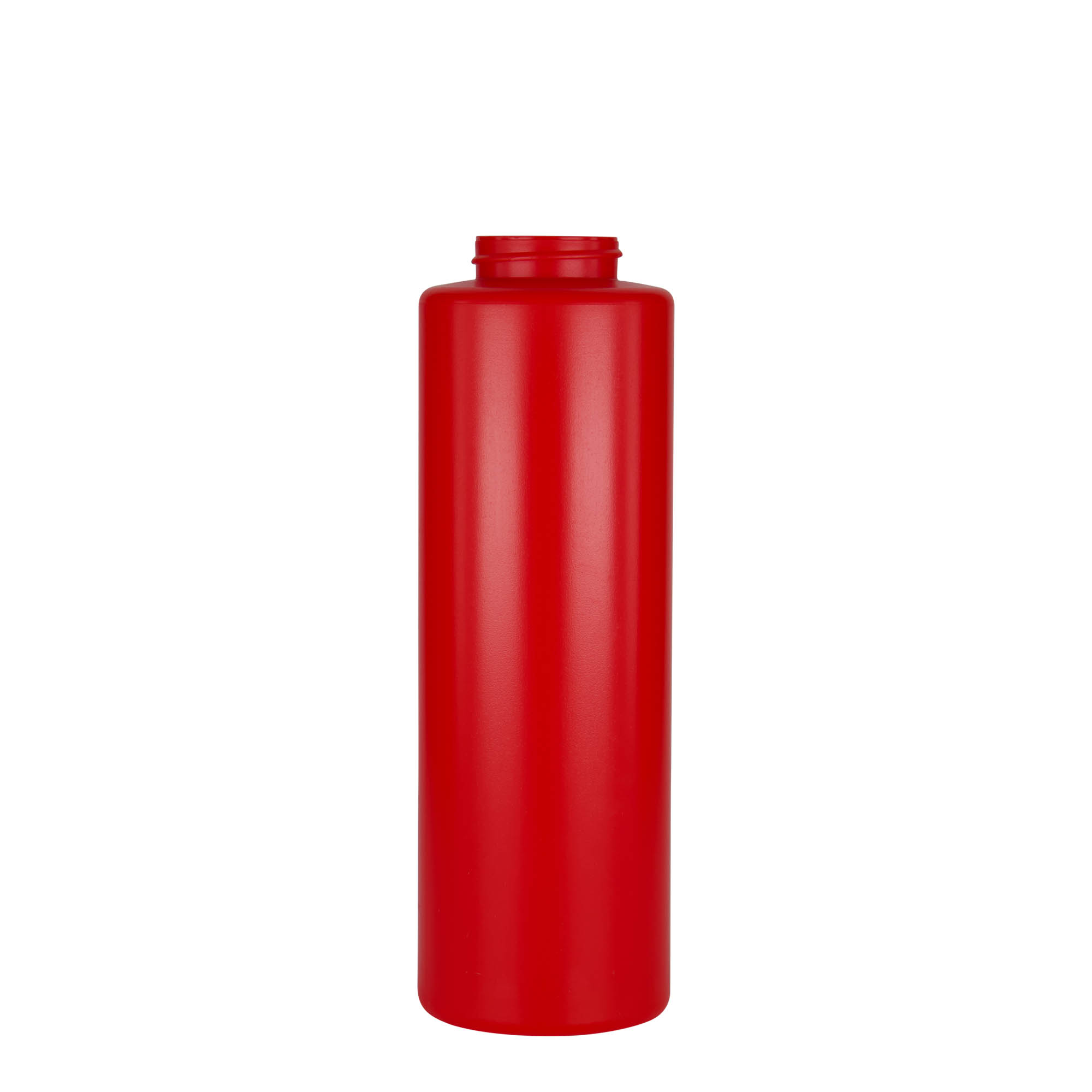 500 ml butelka na sos, tworzywo LDPE, czerwona, gwint: 38/400