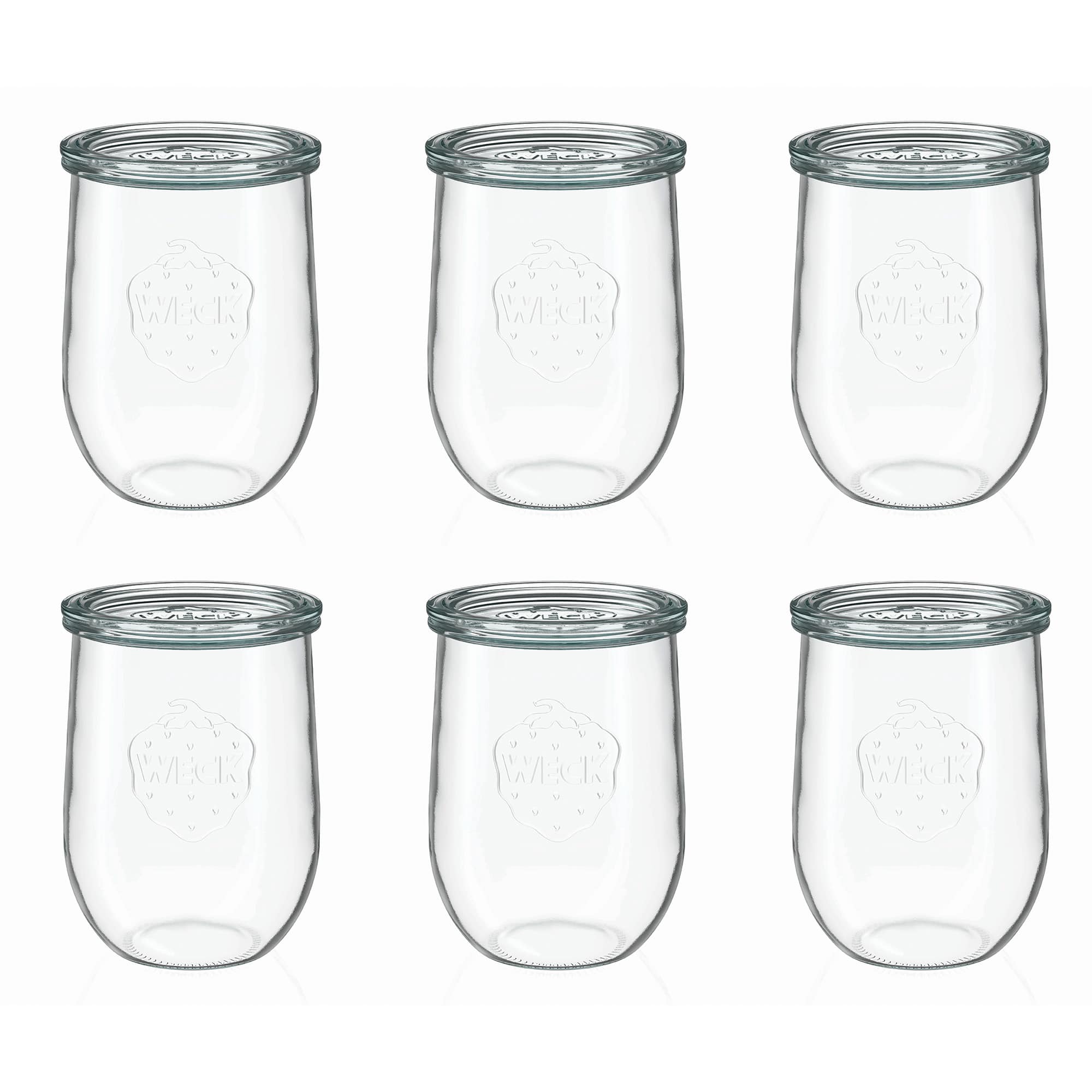 6x 1050 ml WECK-Tulipanowe słoik z szklanym wieczkiem RR 100