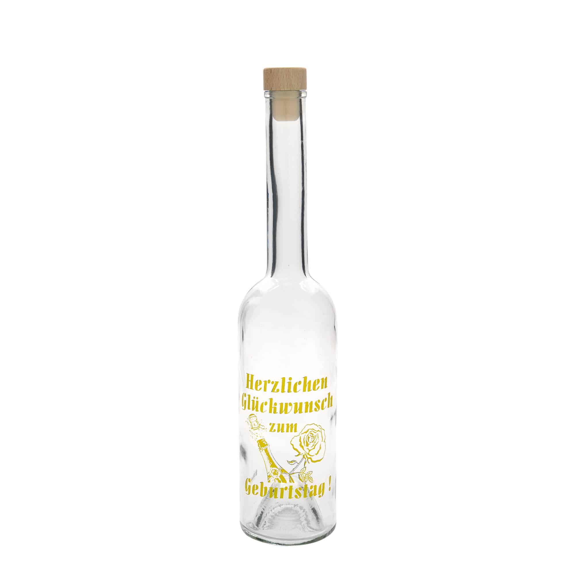 500 ml butelka szklana Maximo z nadrukiem 'Karnawał', zamknięcie: korek