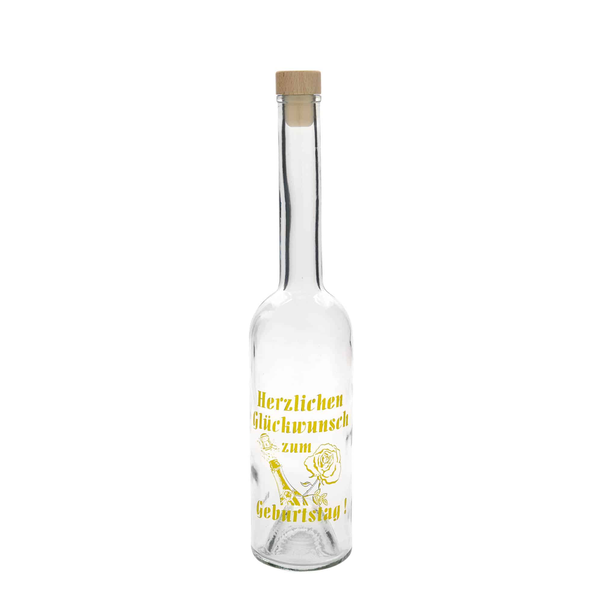 500 ml butelka szklana Maximo z nadrukiem 'Karnawał', korek na szyjce