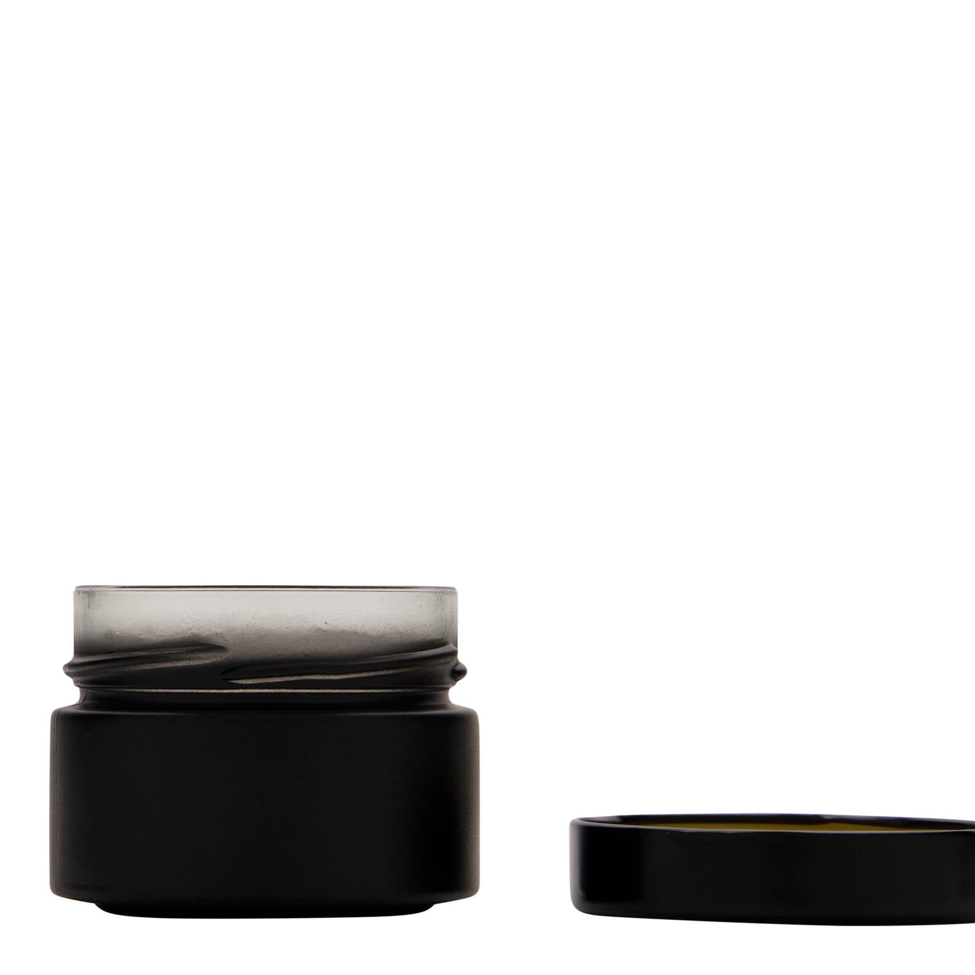 130 ml okrągły słoik 'Aurora', czarny, otwór: Deep-Twist-Off (DTO 66)