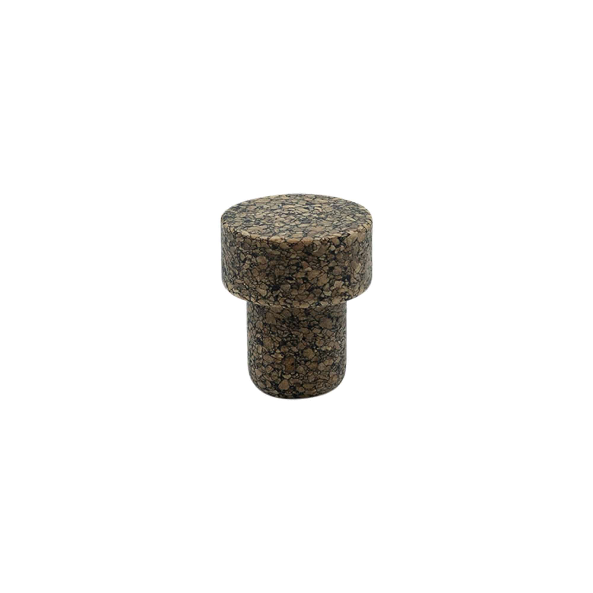 Korek z uchwytem 'Sharp' 19,5 mm, Corkcoal, do otworu: korek
