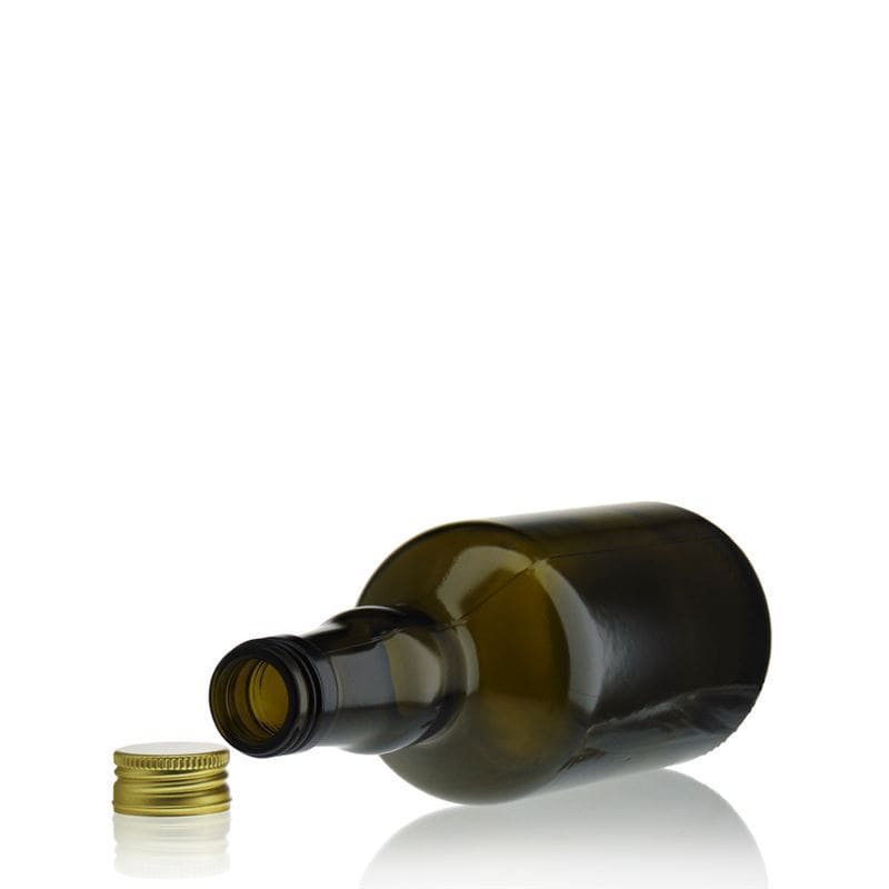 500 ml butelka szklana 'Olona', antyczny zielony, gwint: PP 31,5