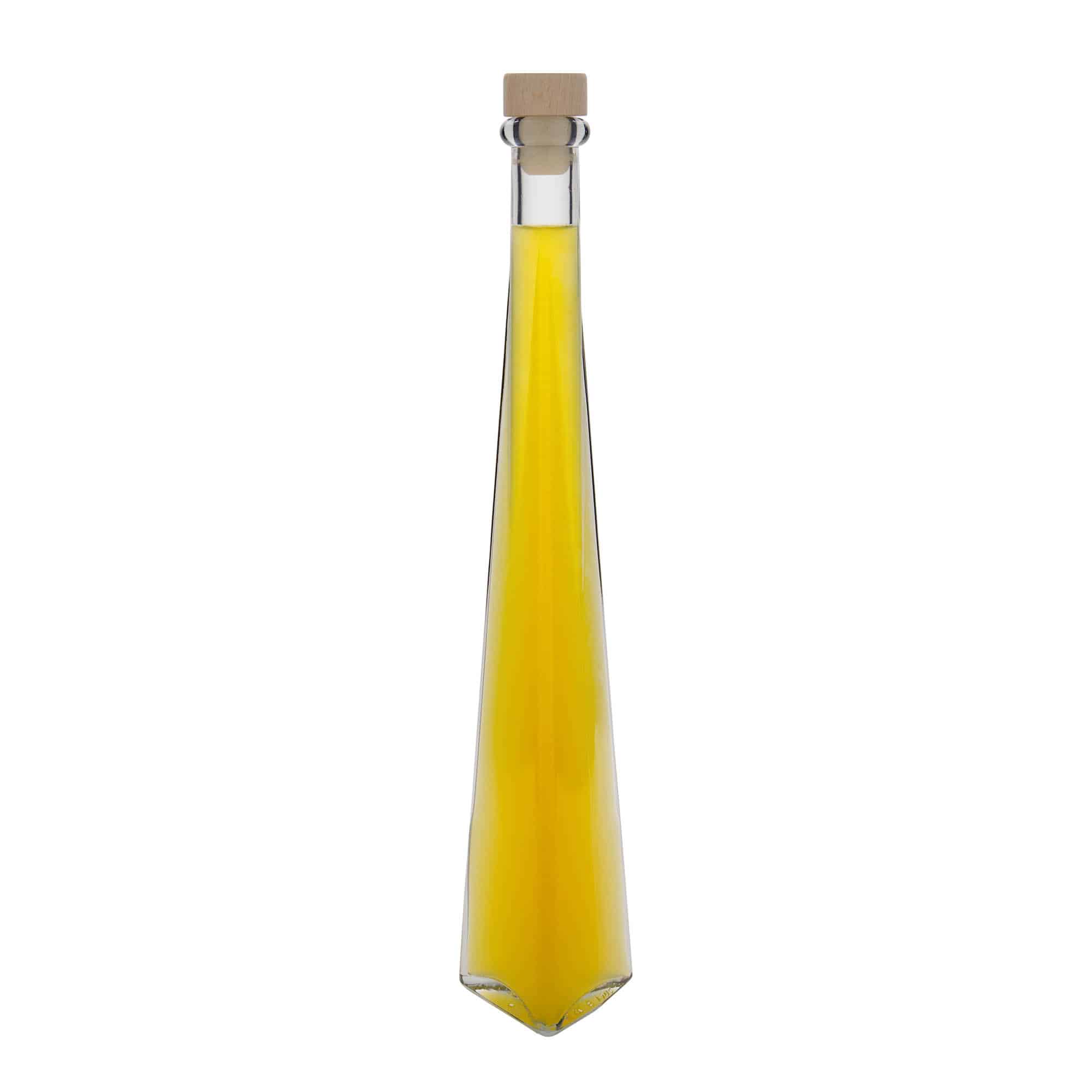 Butelka szklana 200 ml „Dama Triangolore”, trójkątna, otwór: korek