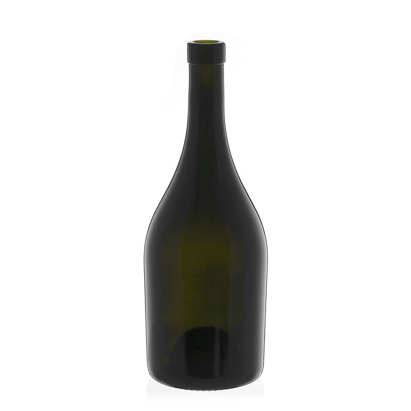 750 ml butelka na wino 'Exclusive', kolor zielony antyczny, zamknięcie: korek