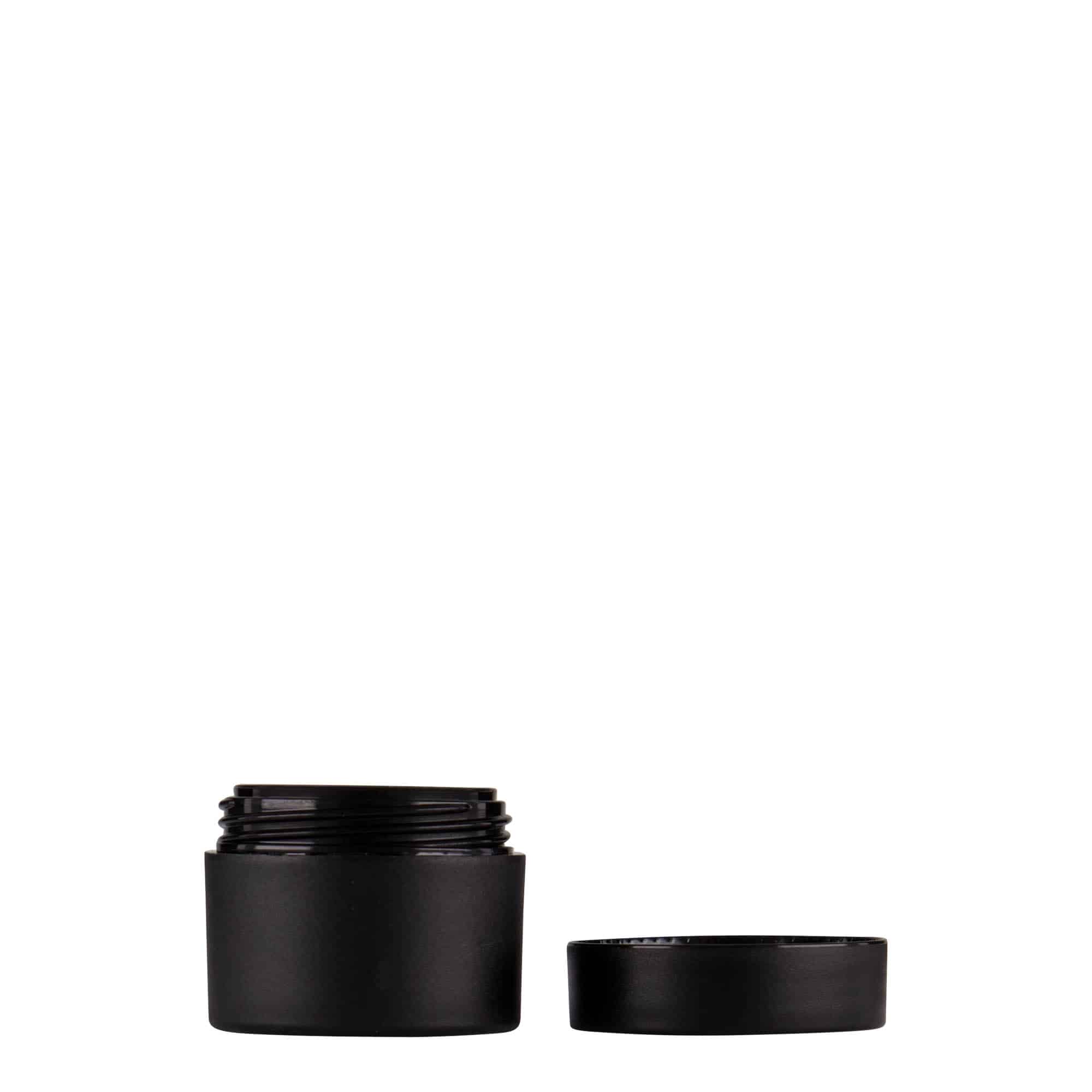 5 ml słoiczek z tworzywa sztucznego 'Antonella', PP, kolor czarny, zamknięcie: zakrętka 5 ml słoiczek z tworzywa sztucznego 'Antonella', PP, kolor czarny, zamknięcie: zakrętka