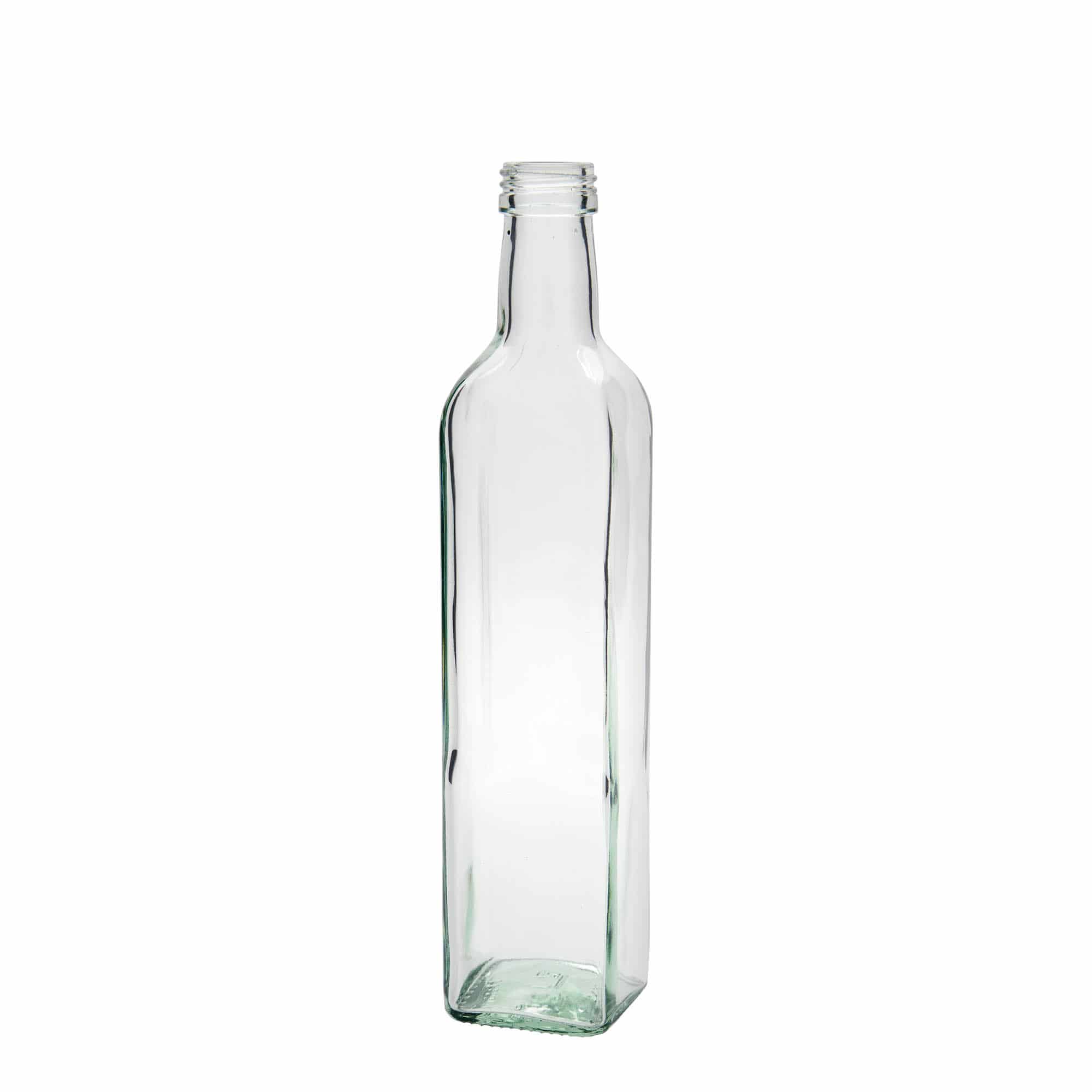 500 ml butelka szklana 'Marasca', kwadratowa, zamknięcie: PP 31,5
