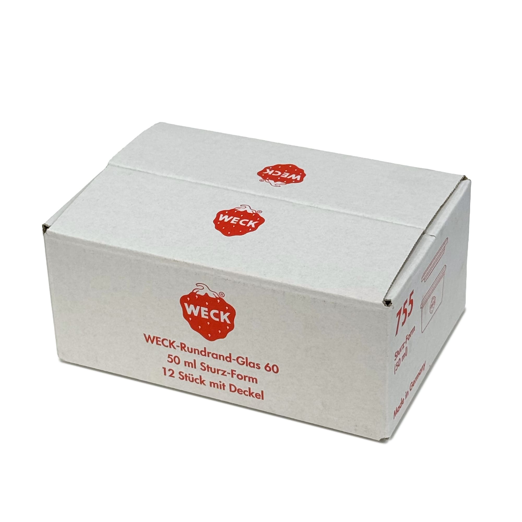 12x 50 ml słoik WECK typu Sturz z szklanym wieczkiem RR 60