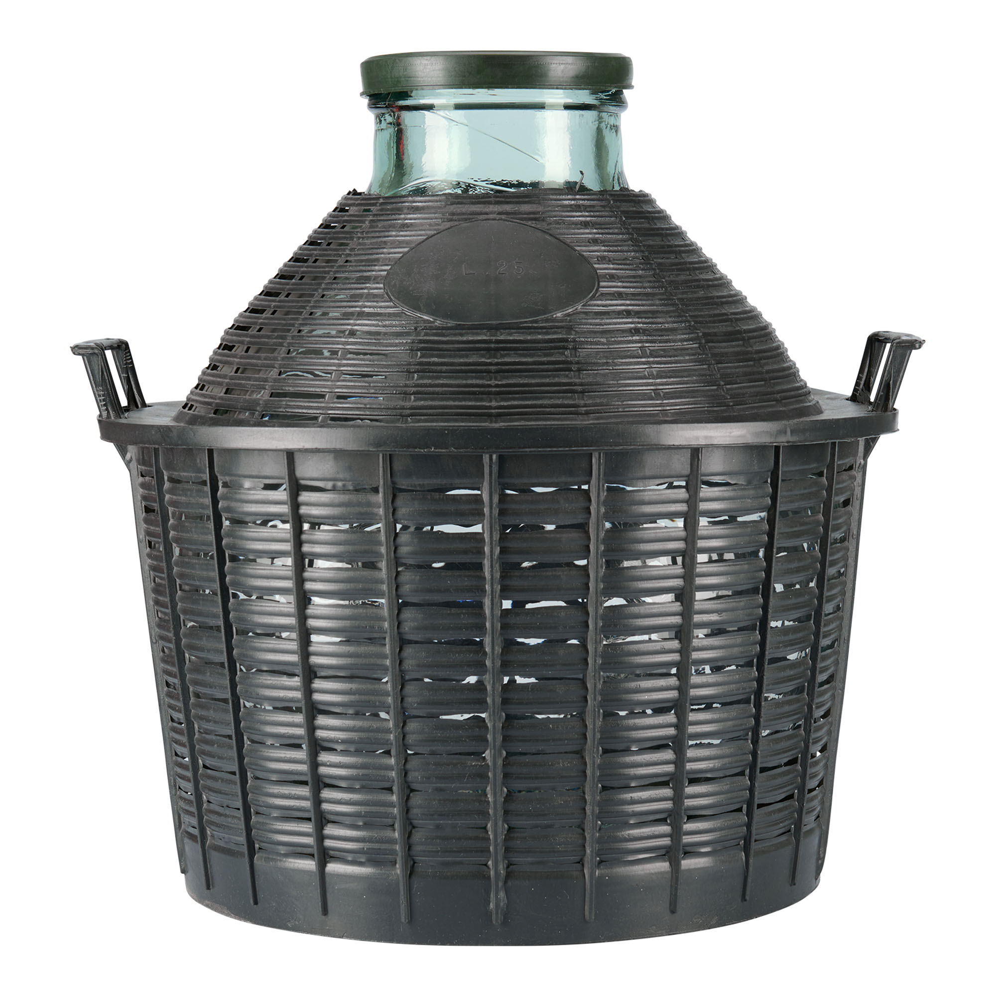 25 l butla balonowa szerokootworowa, szkło, wylot: pokrywka nasuwana