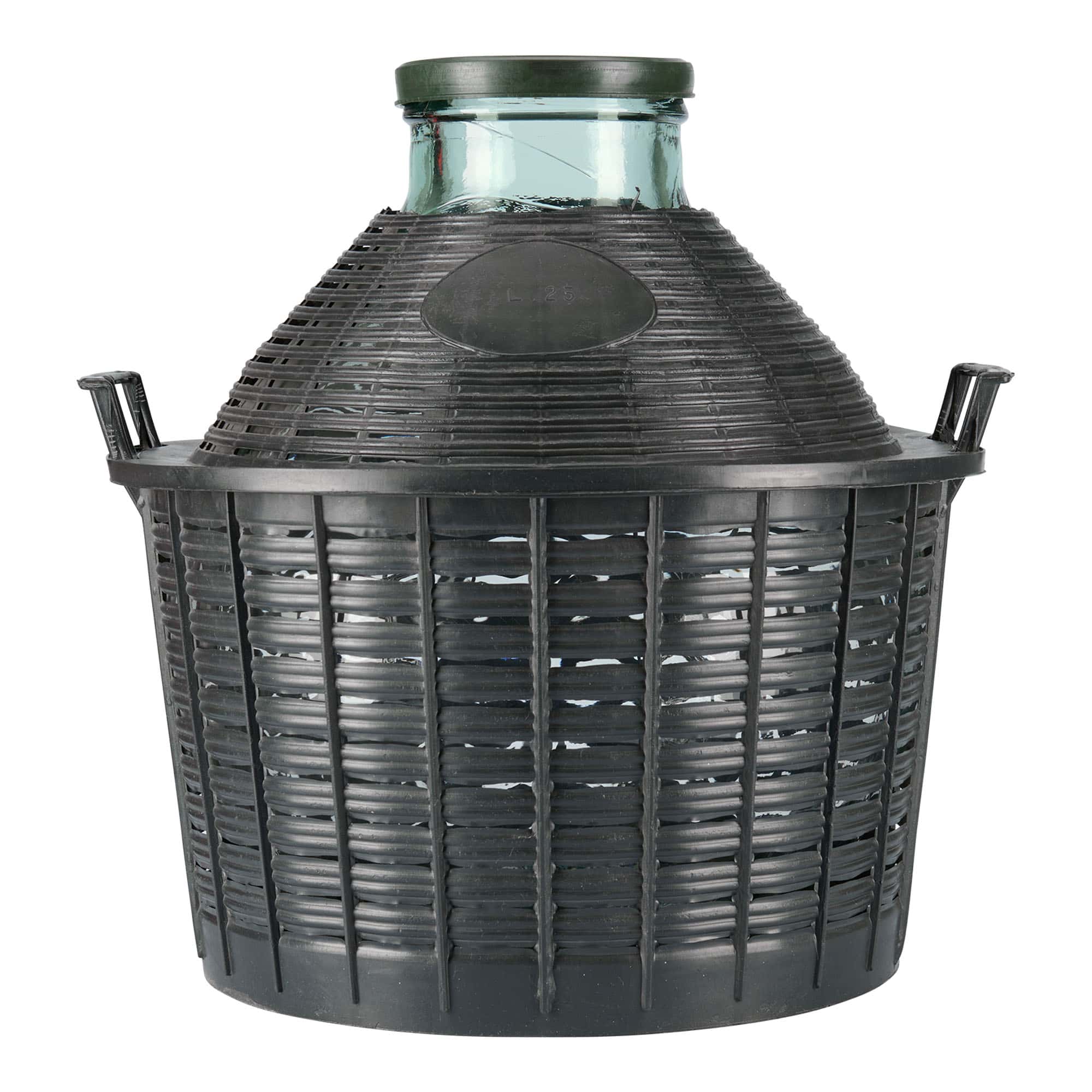 25 l butla balonowa szerokootworowa, szkło, wylot: pokrywka nasuwana