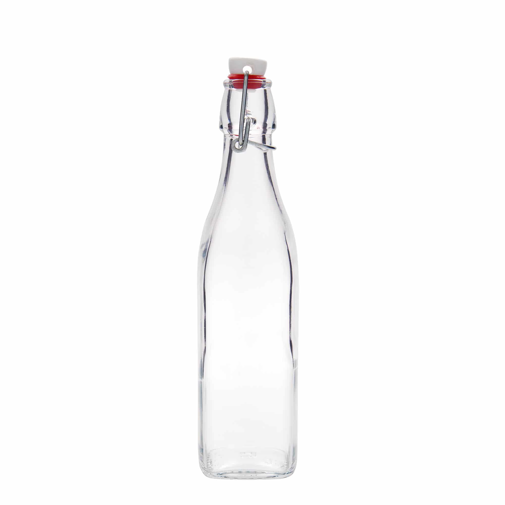 500 ml butelka szklana 'Swing', kwadratowa, zamknięcie: Zamknięcie pałąkowe