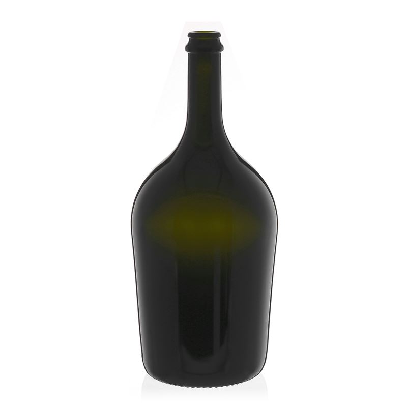 1500 ml butelka do wina/szampana 'Butterfly', szkło, kolor zielony antyczny, zamknięcie: kapsel