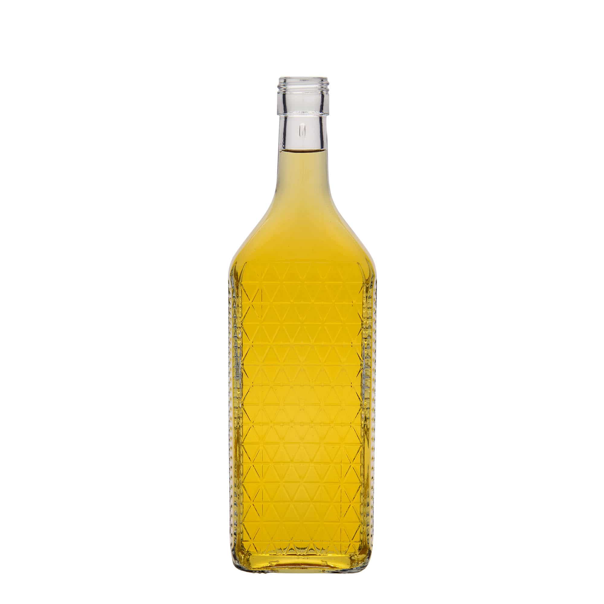 700 ml butelka szklana 'Caruso', prostokątna, zamknięcie: PP 31,5