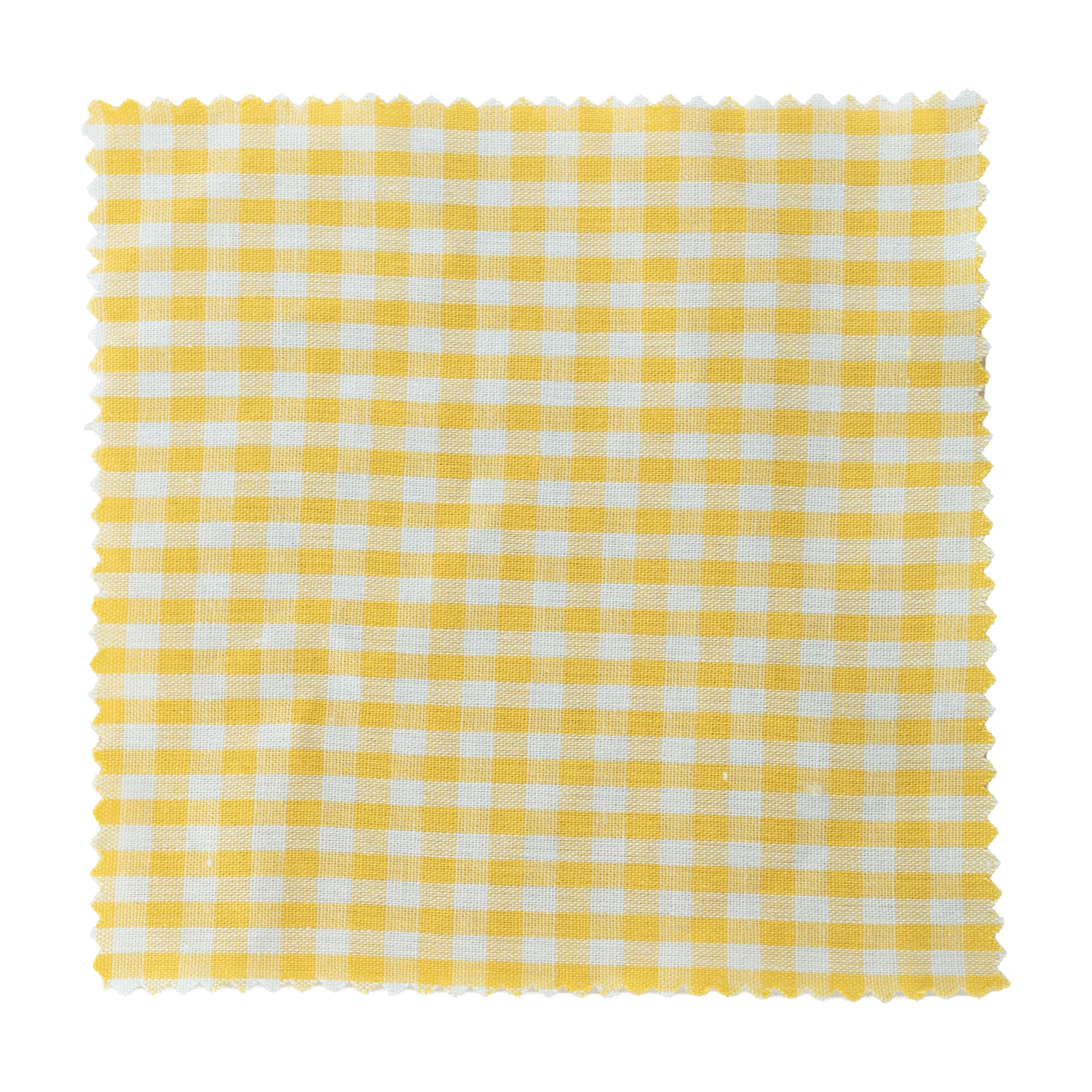Kwadratowa serwetka materiałowa w kratkę 15x15, tekstylna, żółta, gwint: TO58-TO82