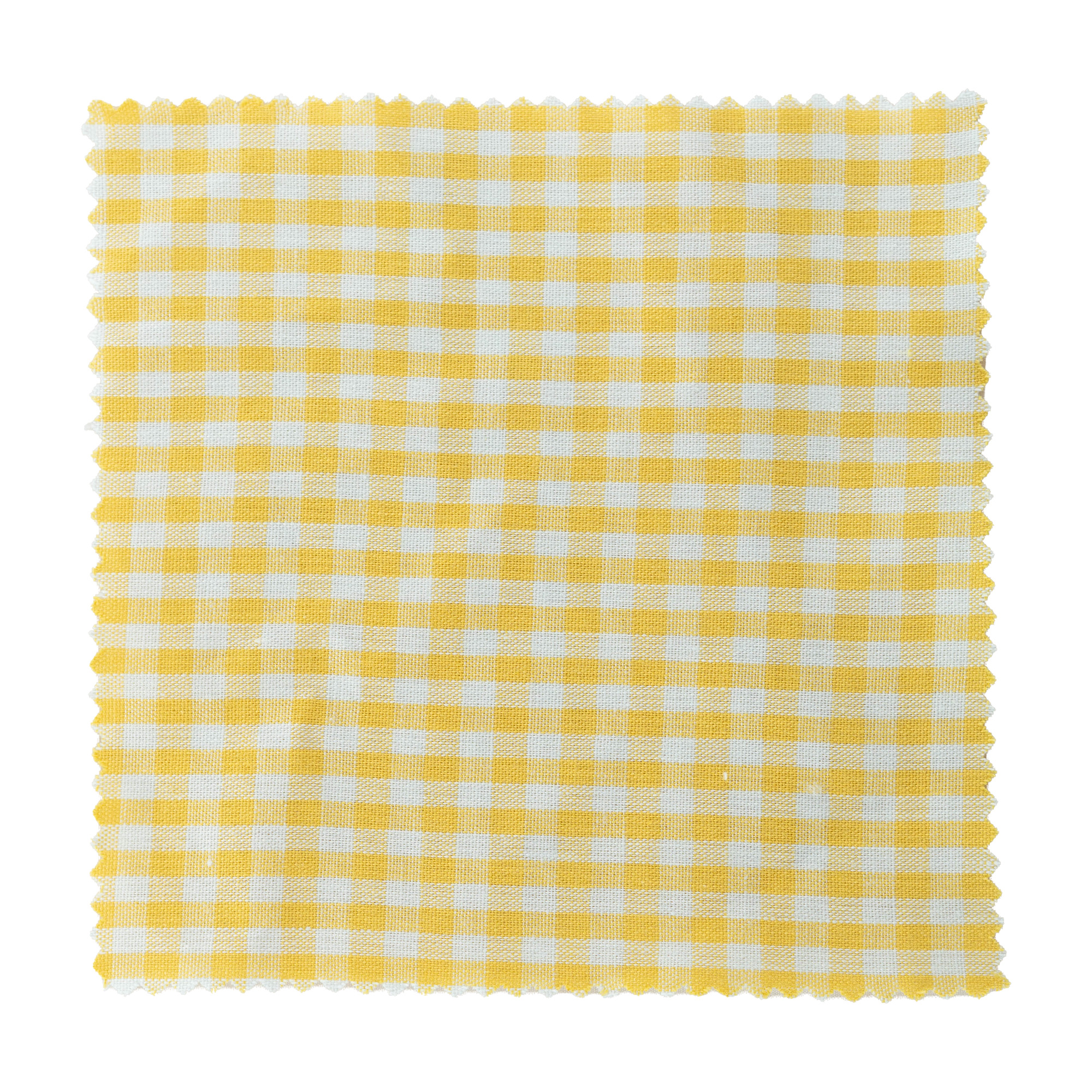 Kwadratowa serwetka materiałowa w kratkę 15x15, tekstylna, żółta, gwint: TO58-TO82