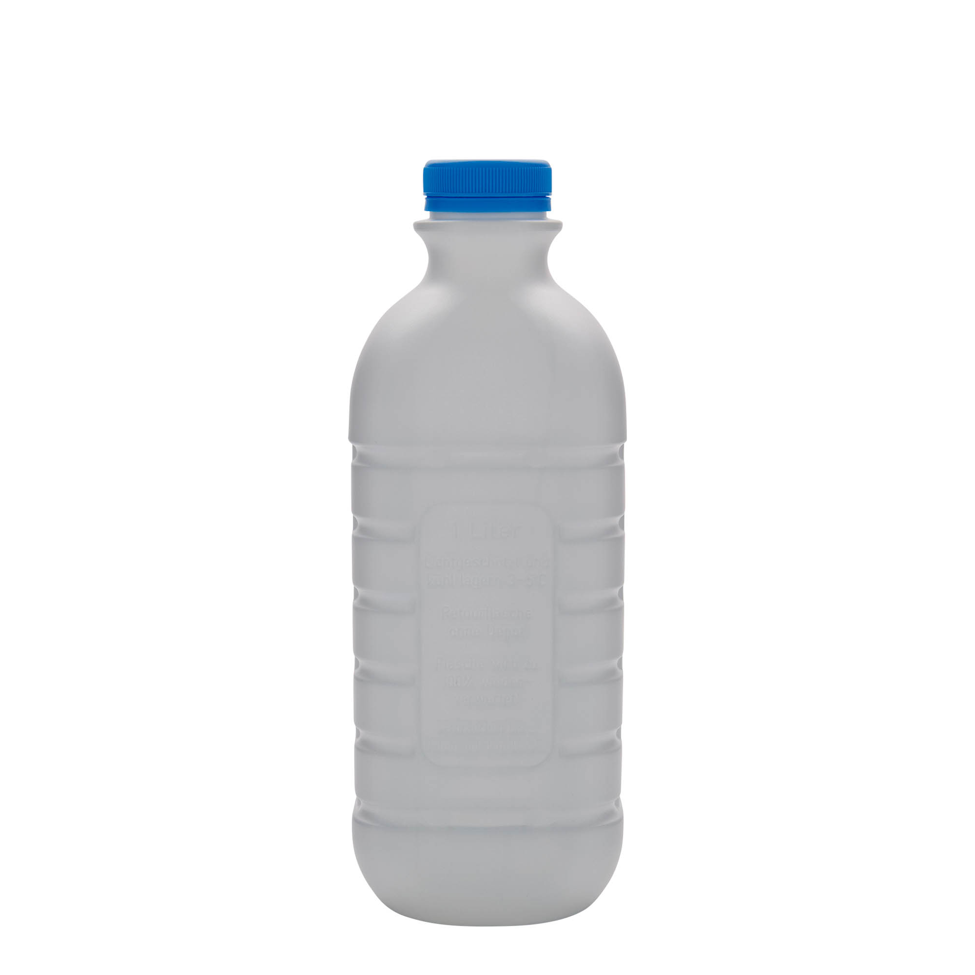 1.000 ml butelka na mleko, prostokątna, tworzywo HDPE, biała, wylot: PEHD40