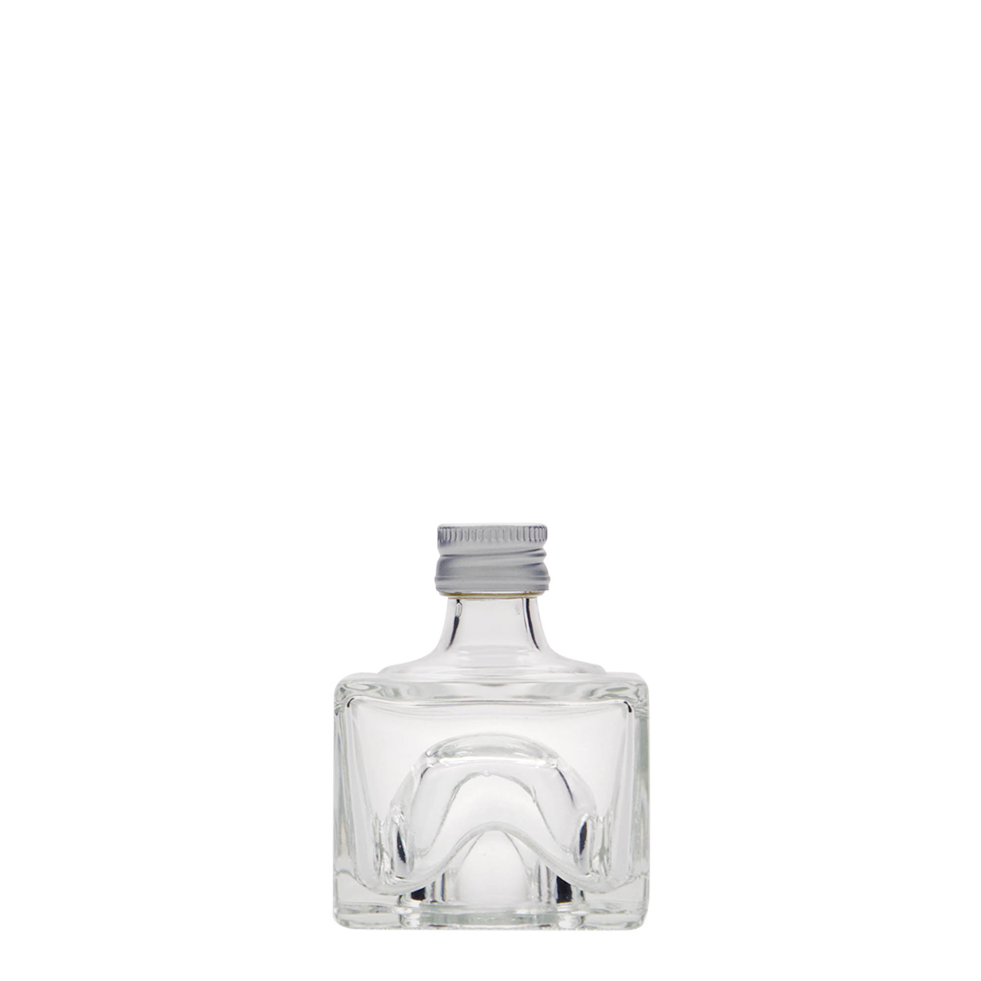 40 ml butelka szklana 'Cocolores', kwadratowa, wylot: PP 18 40 ml butelka szklana 'Cocolores', kwadratowa, wylot: PP 18