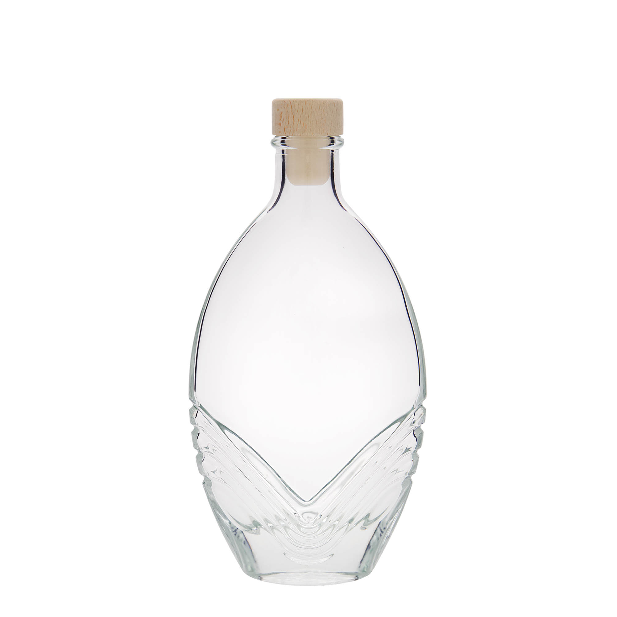 200 ml butelka szklana 'Florence', owalna, szyjka: korek