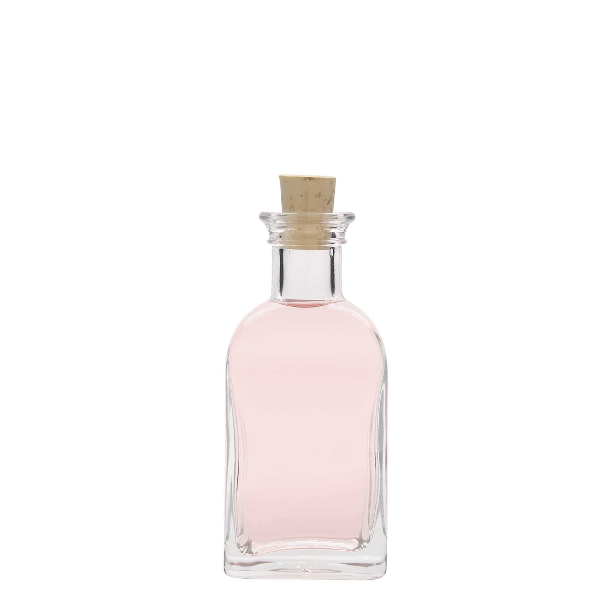 100 ml szklana butelka Apotheker Carré, kwadratowa, wylot: korek