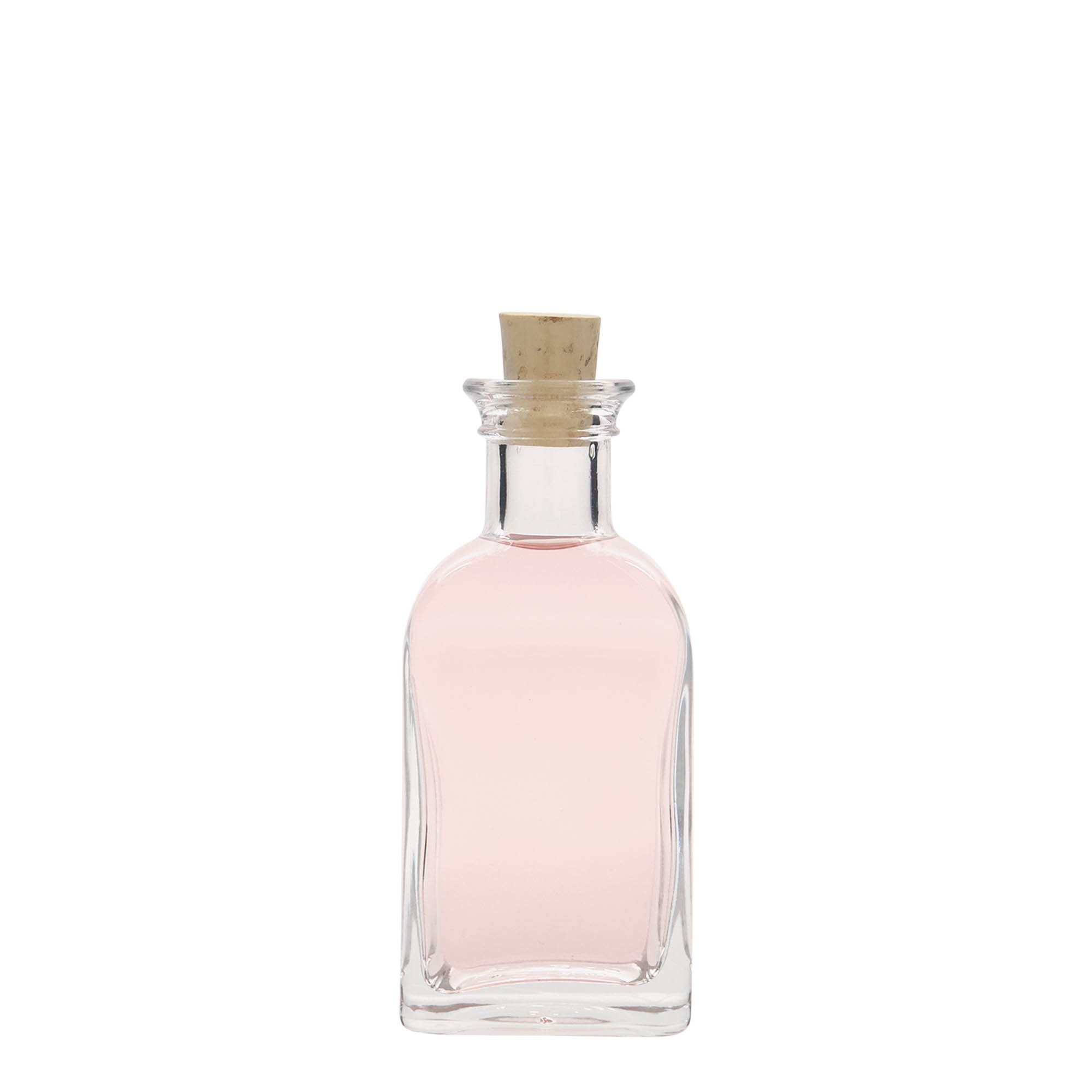 100 ml szklana butelka Apotheker Carré, kwadratowa, wylot: korek