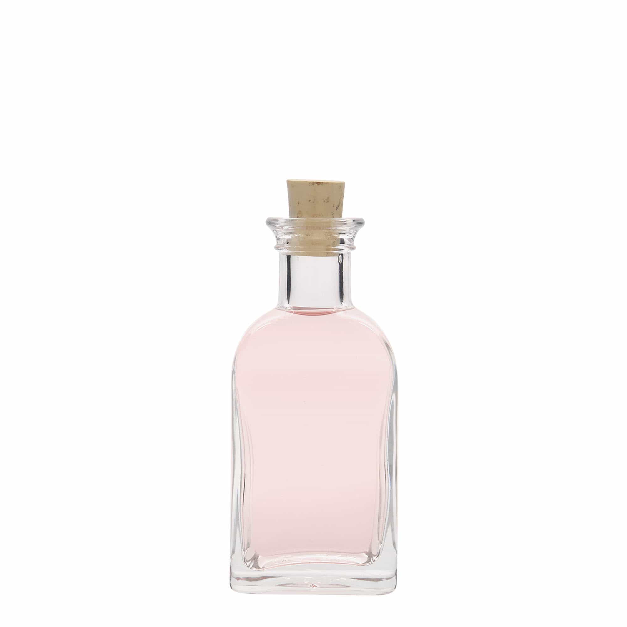 100 ml szklana butelka Apotheker Carré, kwadratowa, wylot: korek