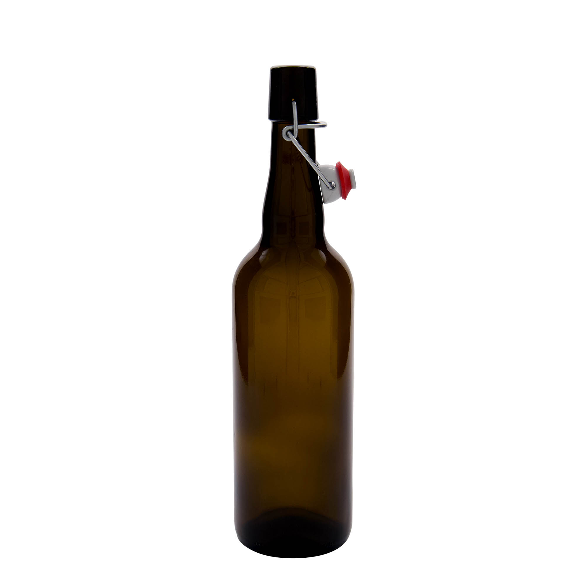 750 ml butelka piwa Belgia, szkło, brązowa, szyjka: zamknięcie na klips