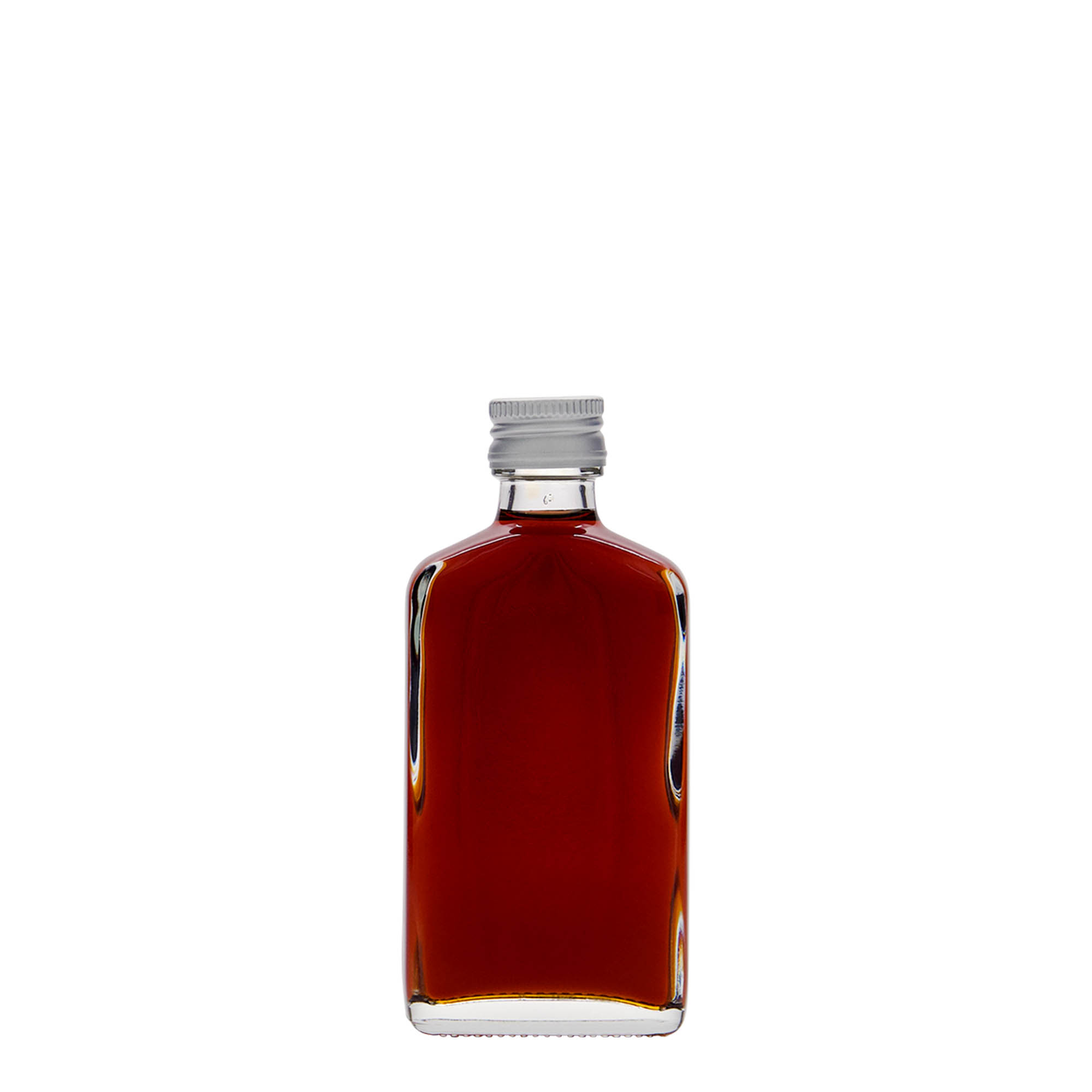 50 ml butelka kieszonkowa, prostokątna, szkło, wylot: PP 18 50 ml butelka kieszonkowa, prostokątna, szkło, wylot: PP 18