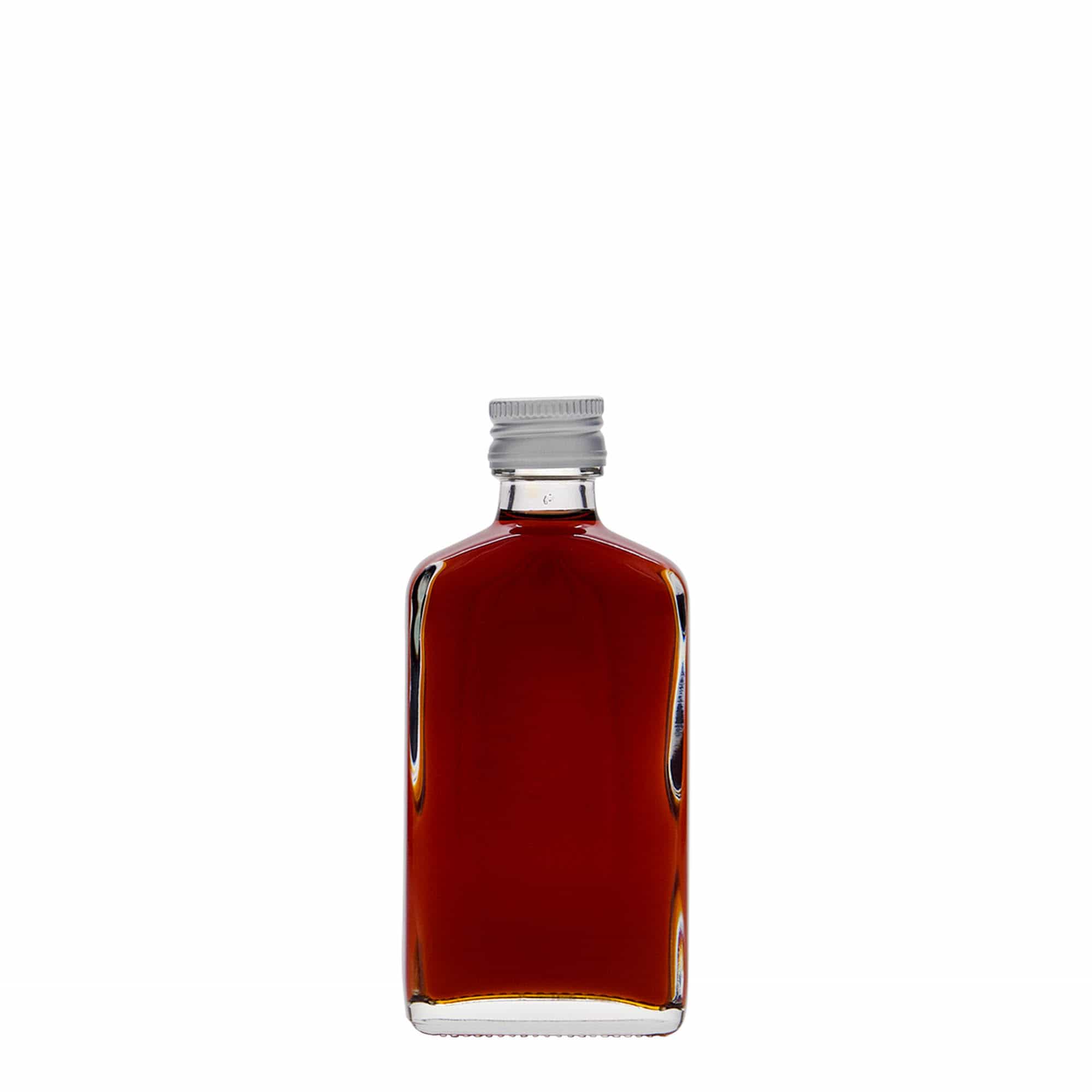 50 ml butelka kieszonkowa, prostokątna, szkło, wylot: PP 18