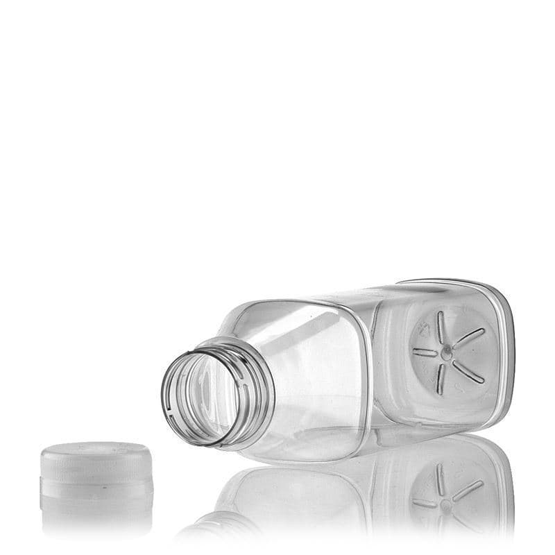 500 ml butelka PET 'Milk and Juice Carre', kwadratowa, tworzywo sztuczne, zamknięcie: 38 mm