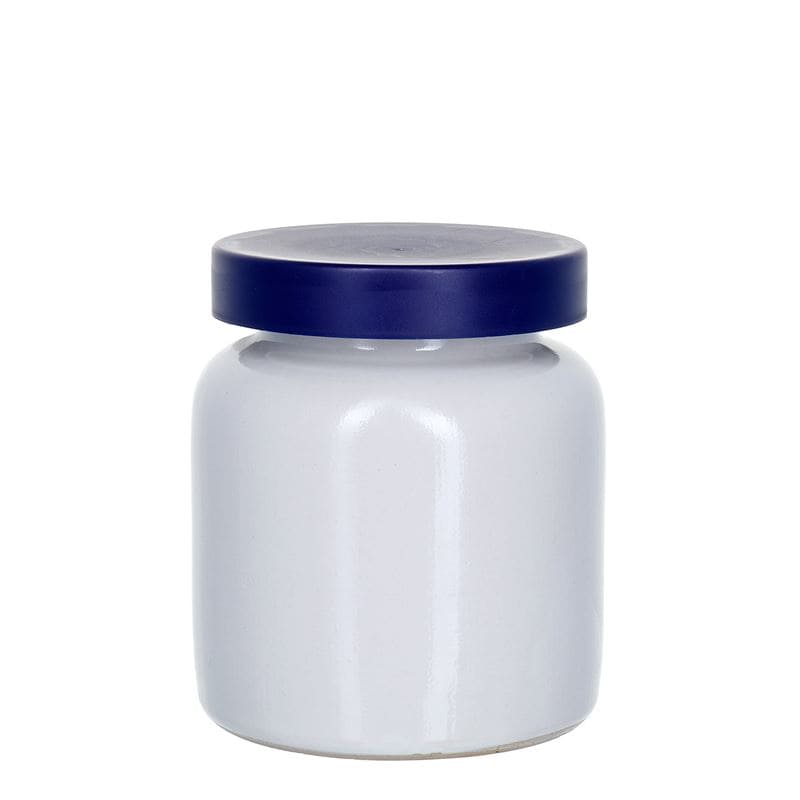270 ml słoiczek kamionkowy, ceramika, kolor biały, zamknięcie: wieczko