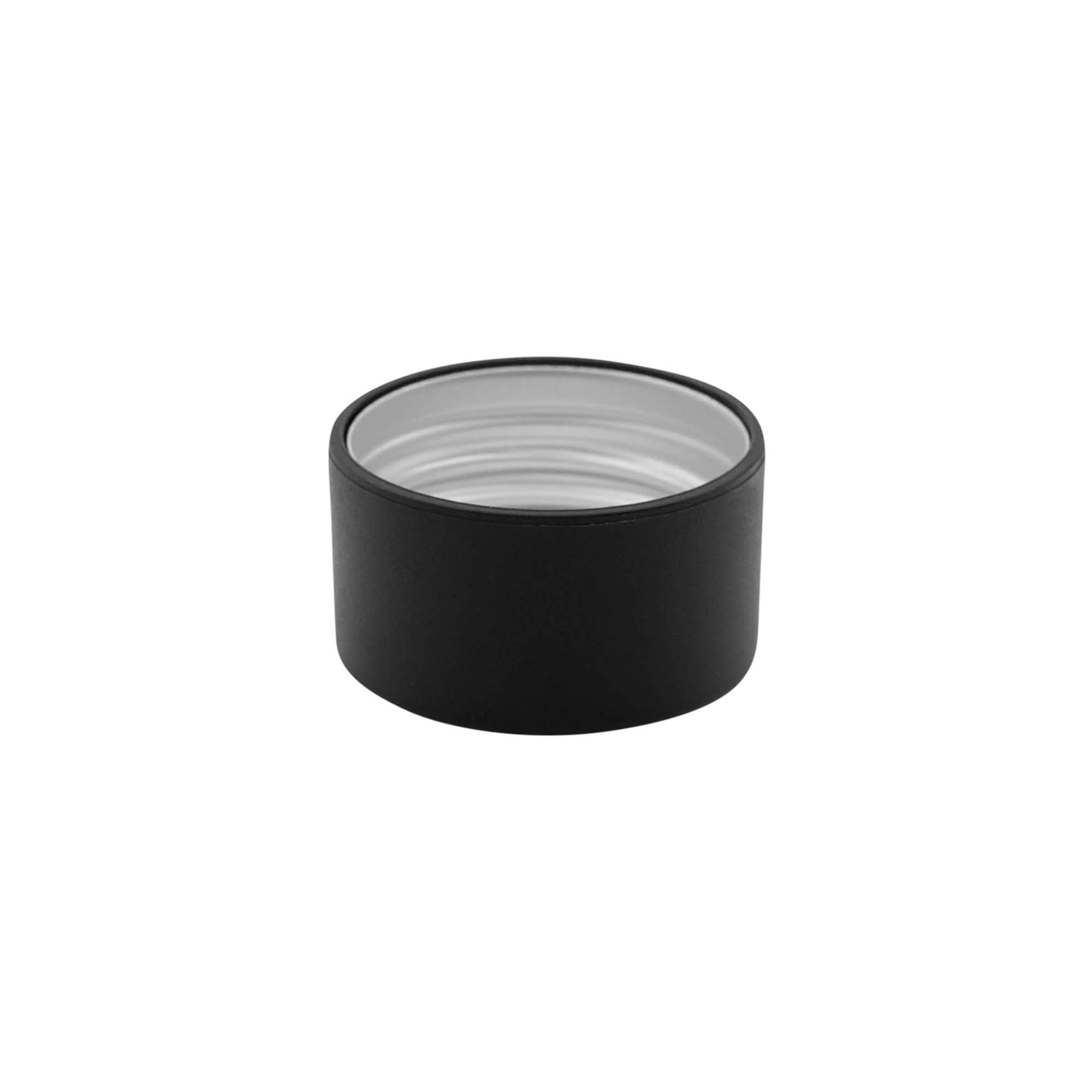 Zakrętka, metalowo-plastikowa, czarna, do wylotu: PP 31,5 Zakrętka, metalowo-plastikowa, czarna, do wylotu: PP 31,5