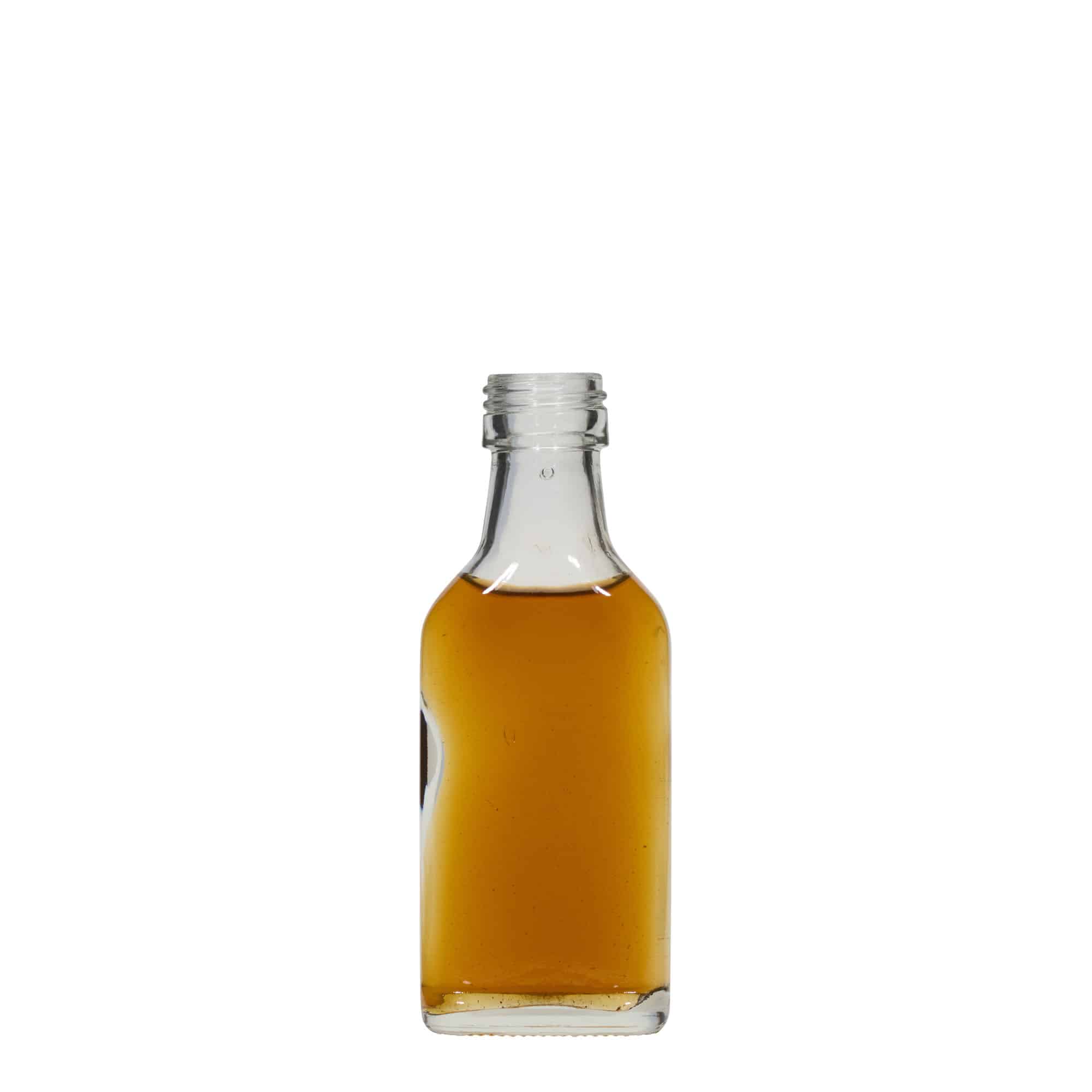 40 ml butelka piersiówka, prostokątna, zamknięcie: PP 22