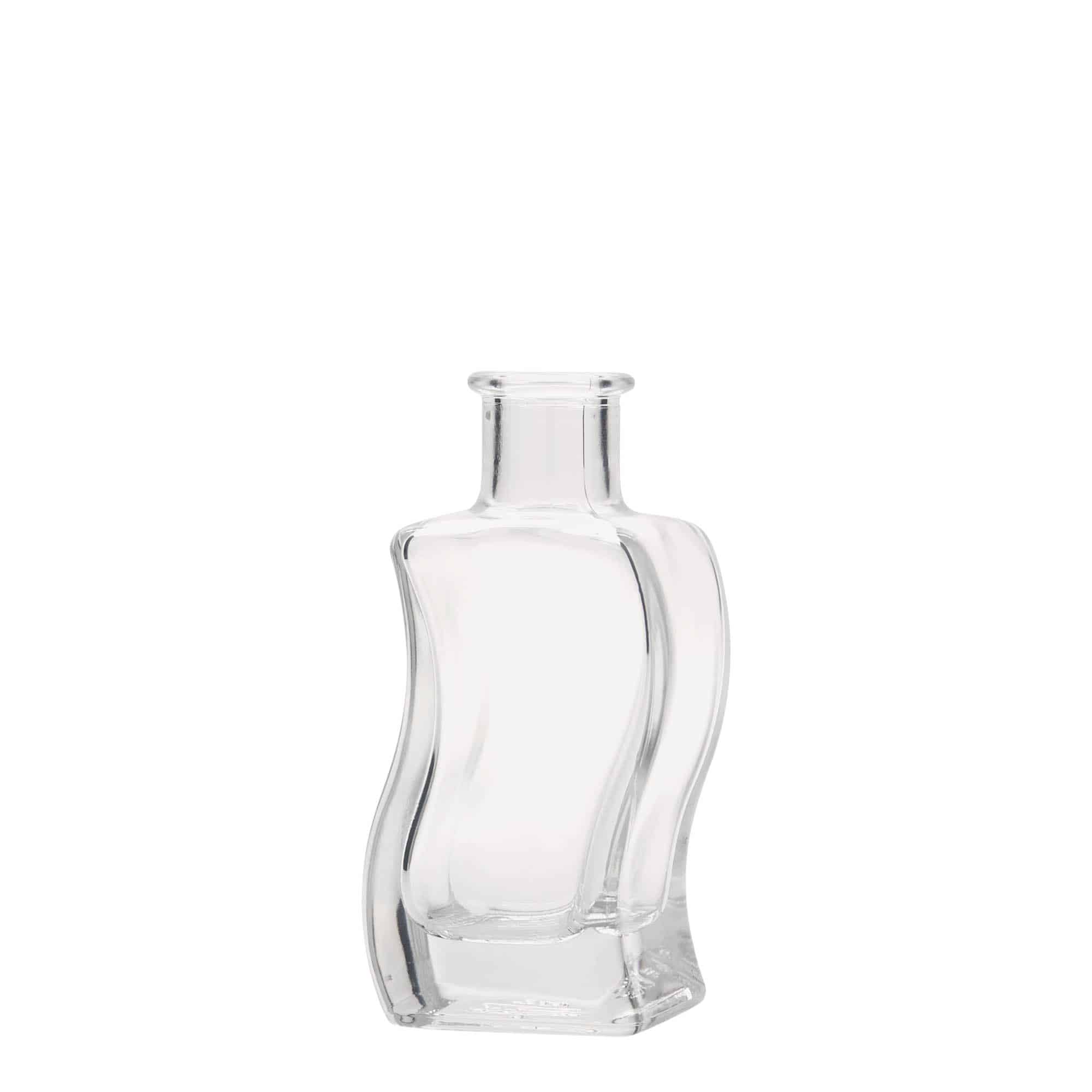 100 ml butelka szklana 'Fala', kwadratowa, zamknięcie: korek
