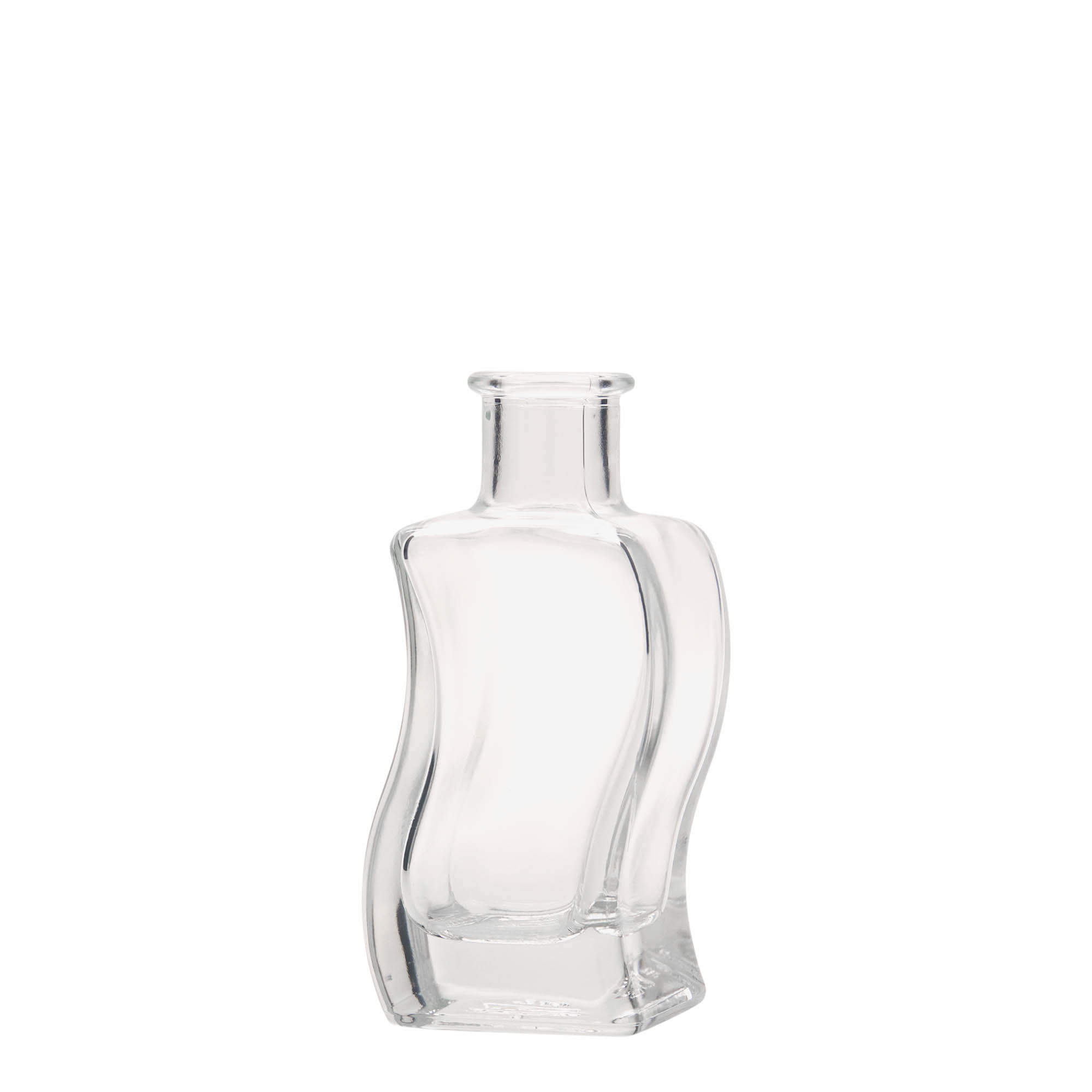 100 ml butelka szklana 'Fala', kwadratowa, zamknięcie: korek