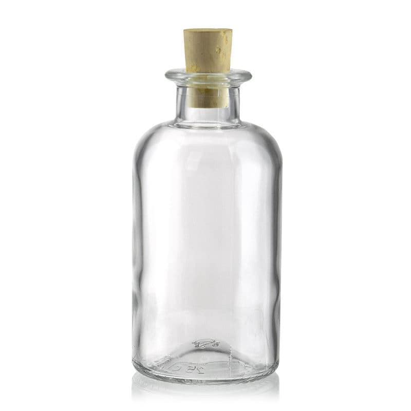 250 ml butelka szklana apteczna, zamknięcie: korek