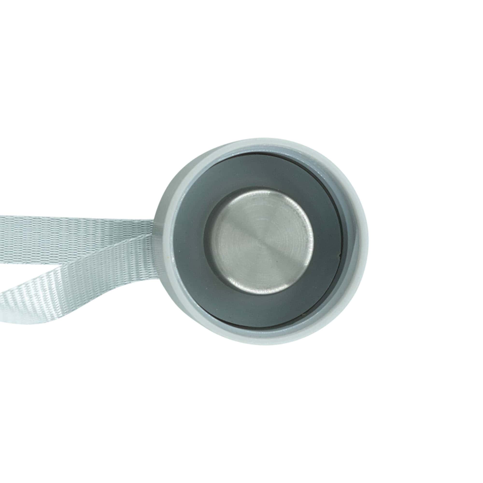 Zakrętka na śrubę 'Perseus' z paskiem, metal, srebrny