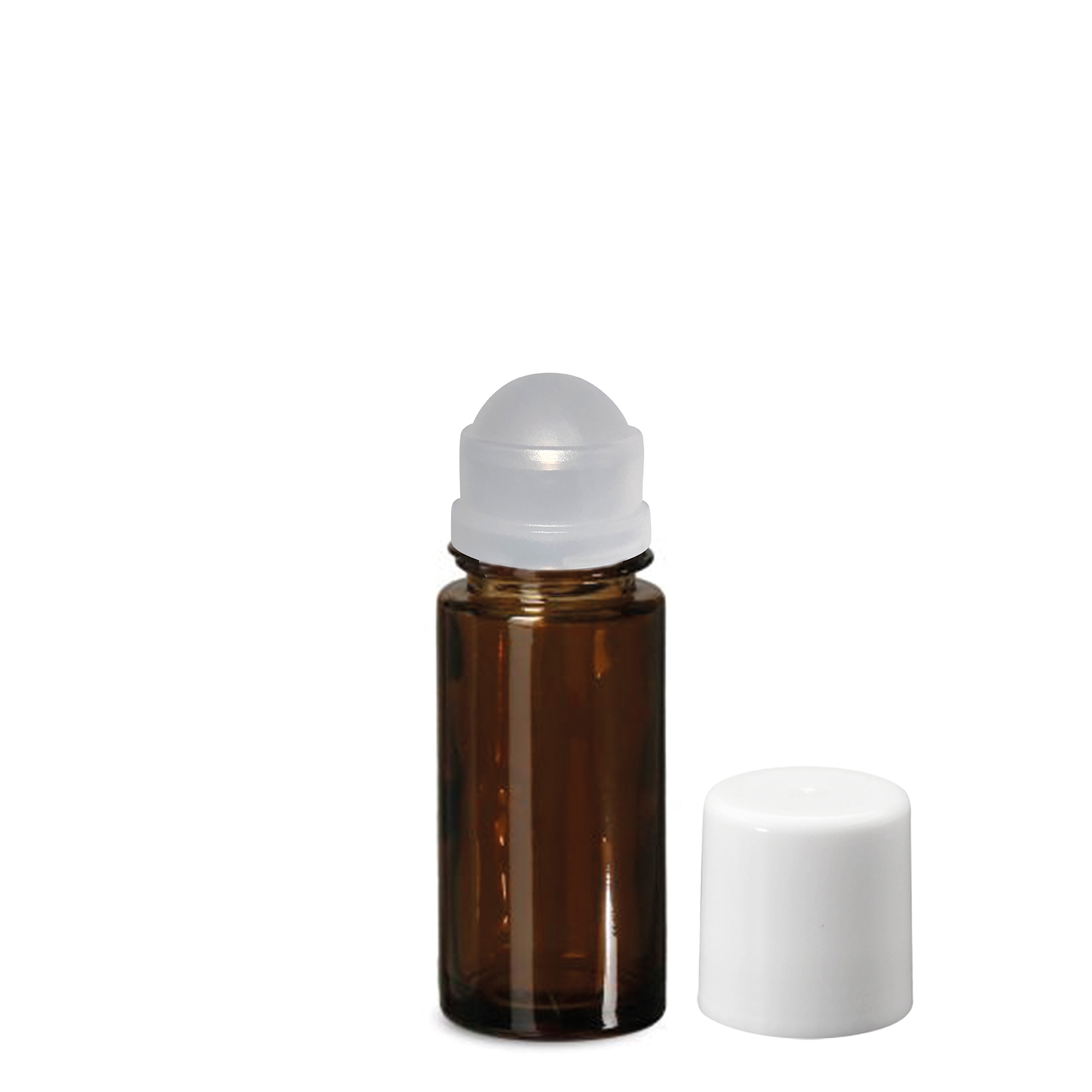 50 ml butelka roll-on, szkło, brązowa, wylot: zakrętka 50 ml butelka roll-on, szkło, brązowa, wylot: zakrętka