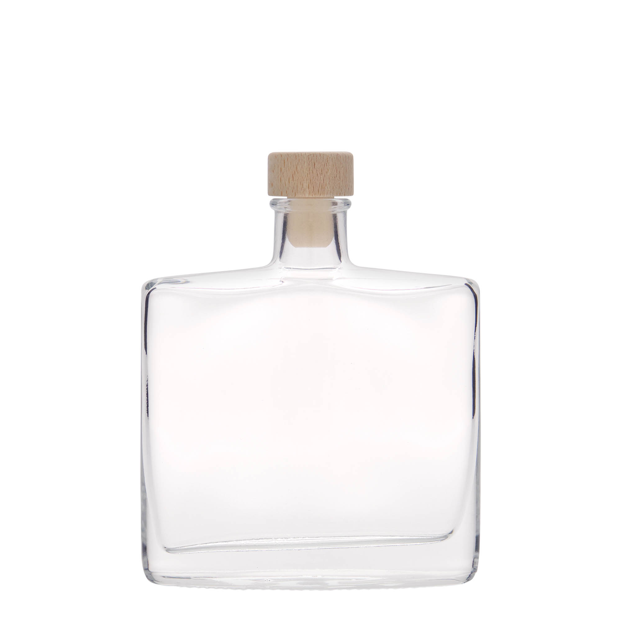 Butelka szklana 200 ml „Zorbas”, owalna, szyjka: korek