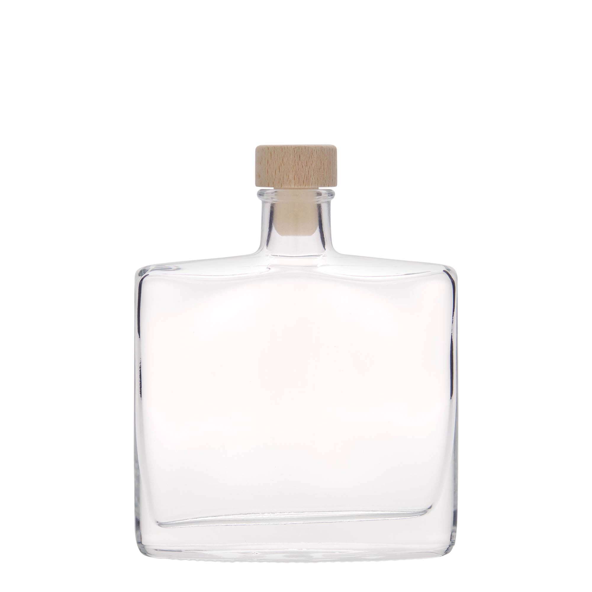Butelka szklana 200 ml „Zorbas”, owalna, szyjka: korek