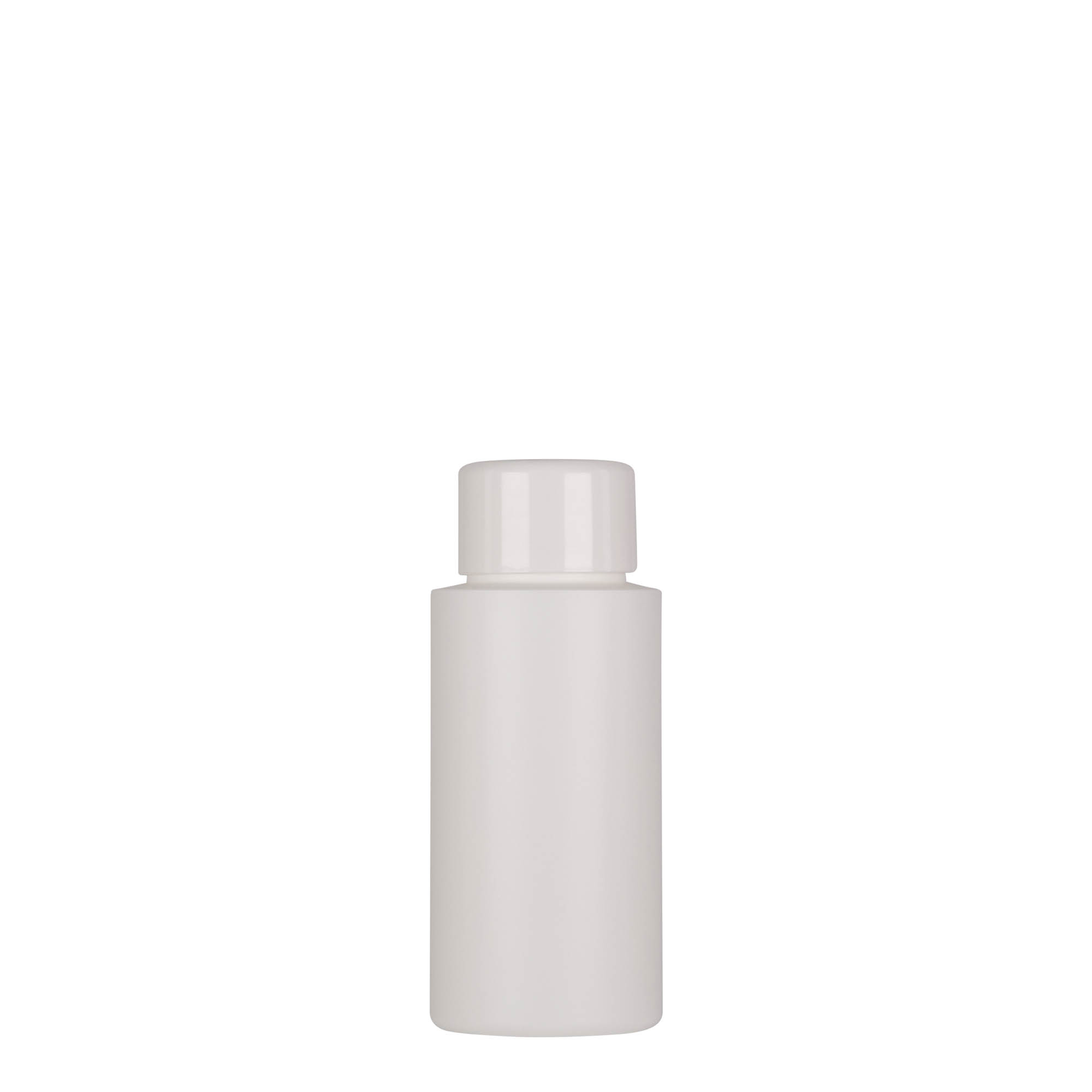 50 ml butelka plastikowa 'Pipe', zielony HDPE, biały, gwint: 24/410