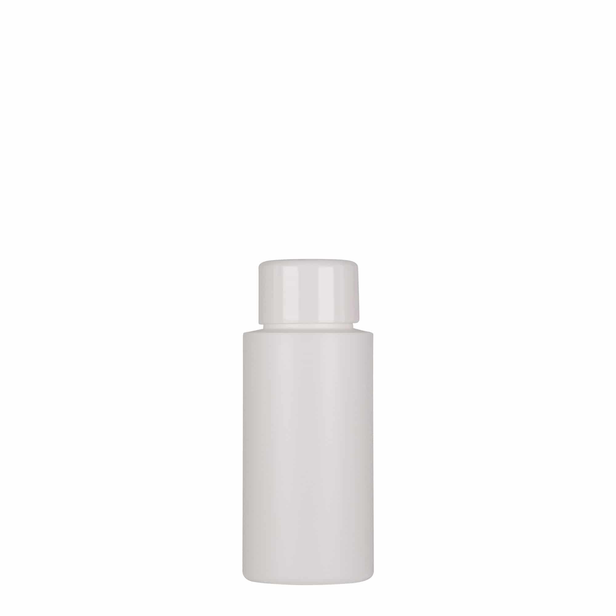 50 ml butelka plastikowa 'Pipe', zielony HDPE, biały, gwint: 24/410