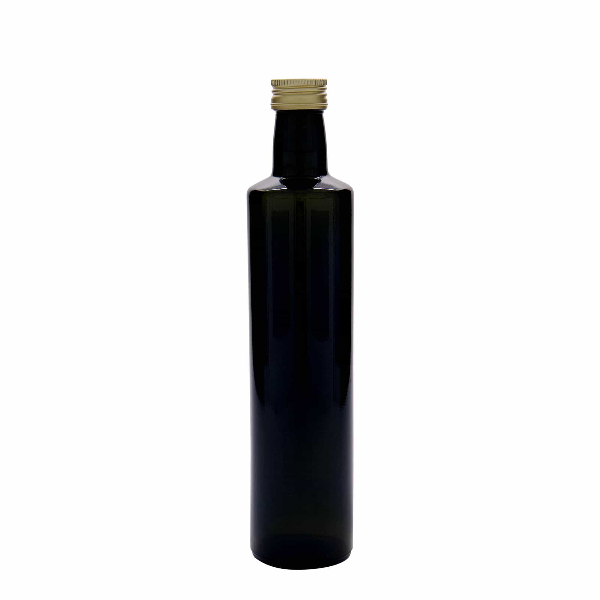 500 ml butelka szklana 'Dorica', kolor zielony antyczny, zamknięcie: PP 31,5