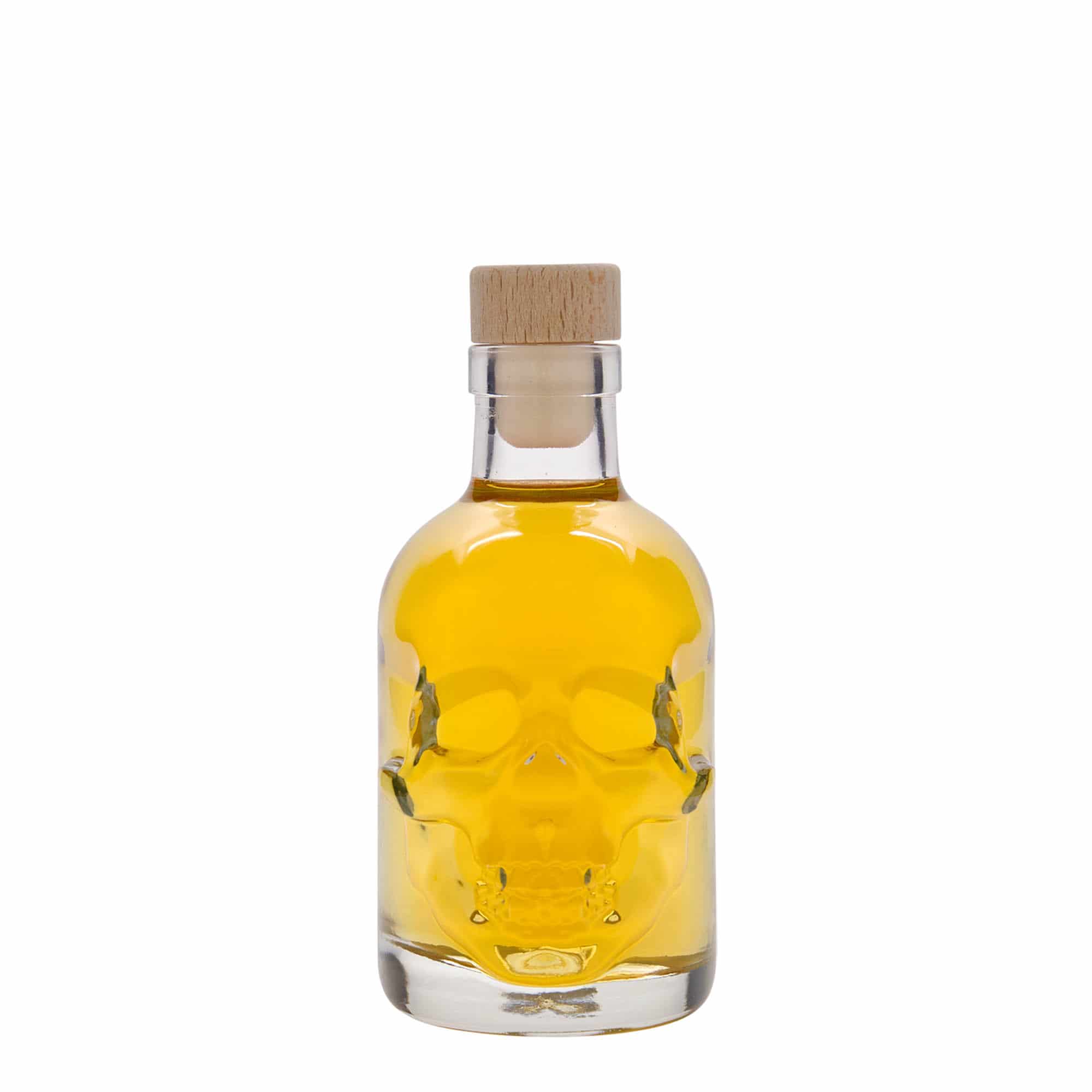 200 ml butelka szklana 'Czaszka', zamknięcie: korek