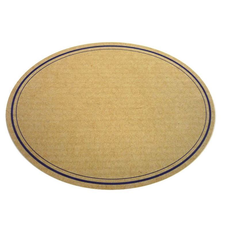 Etykieta naturalna, owalna, papier, kolor niebiesko-brązowy Etykieta naturalna, owalna, papier, kolor niebiesko-brązowy
