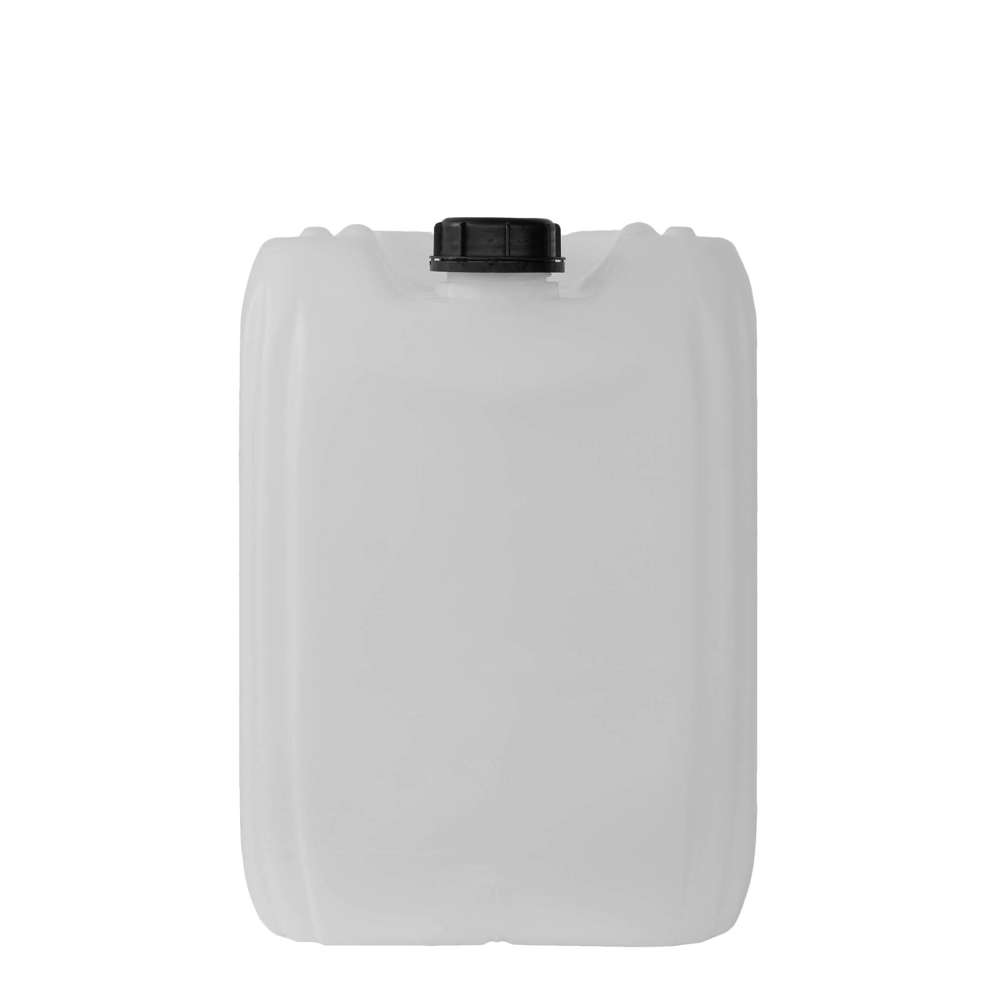 25 l kanister, prostokątny, tworzywo HDPE, naturalny, wylot: ND 60