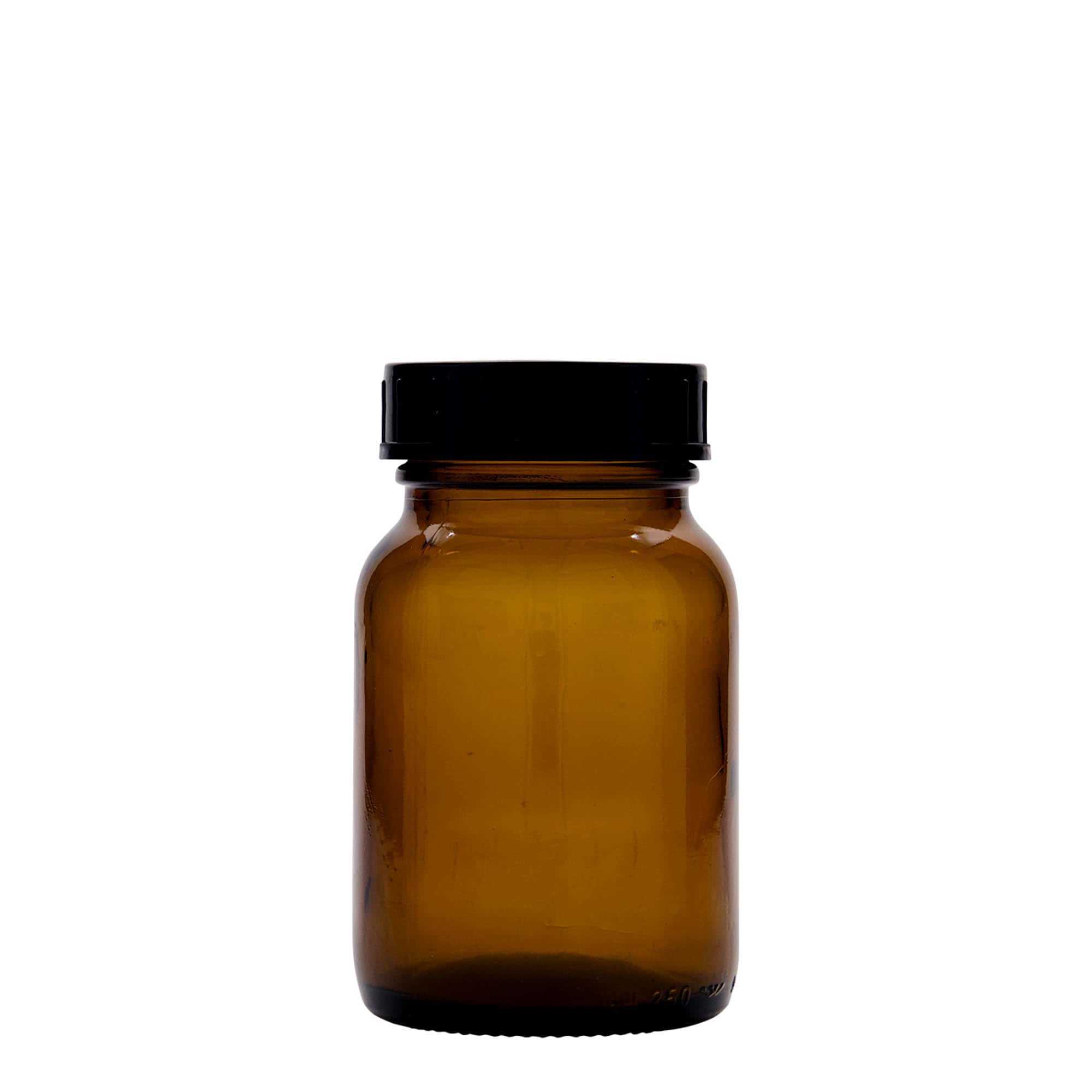 250 ml słoik szeroko szyjkowy, brązowy, otwór: DIN 55