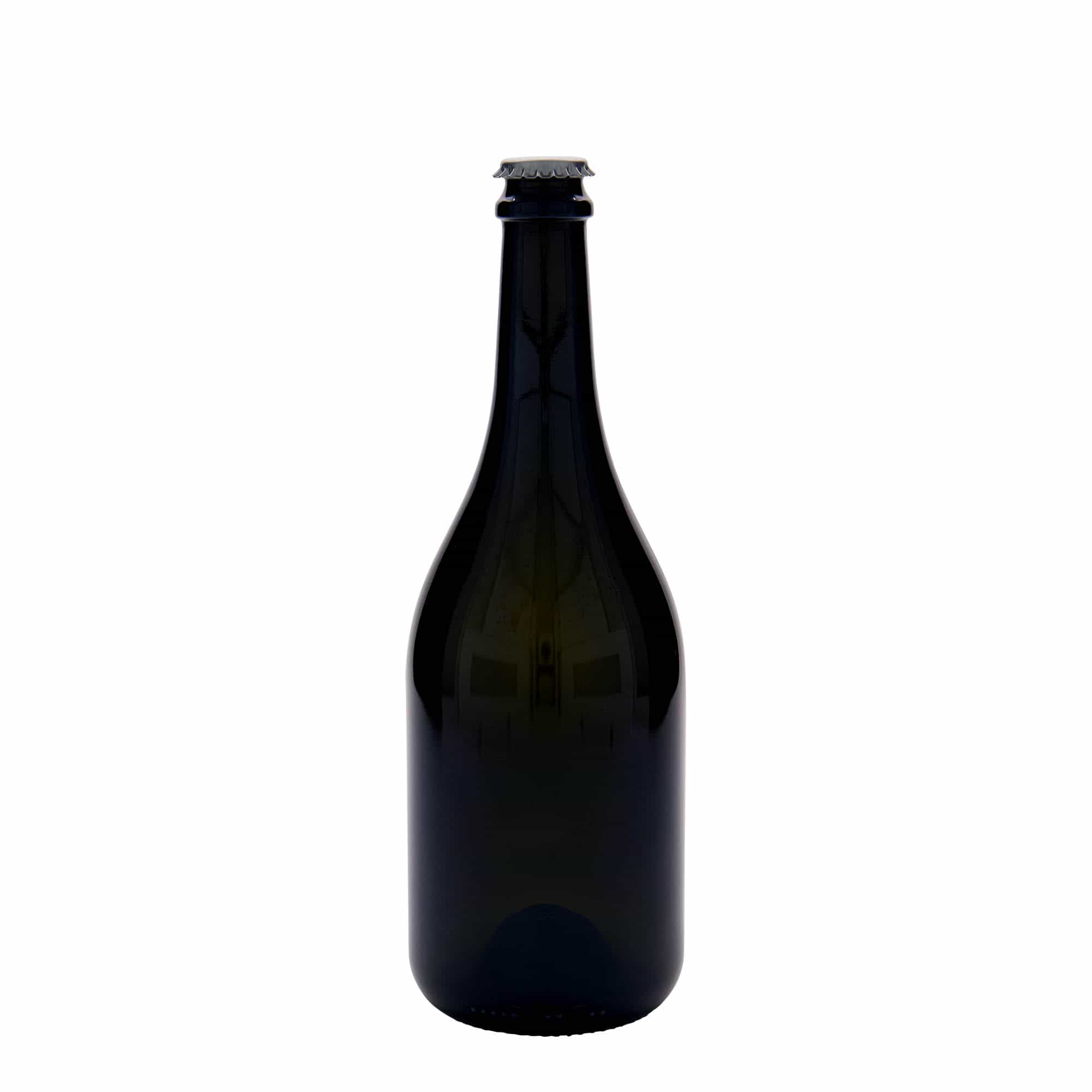 750 ml butelka piwa 'Horta', szkło, antyczny zielony, szyjka: kapsel koronowy