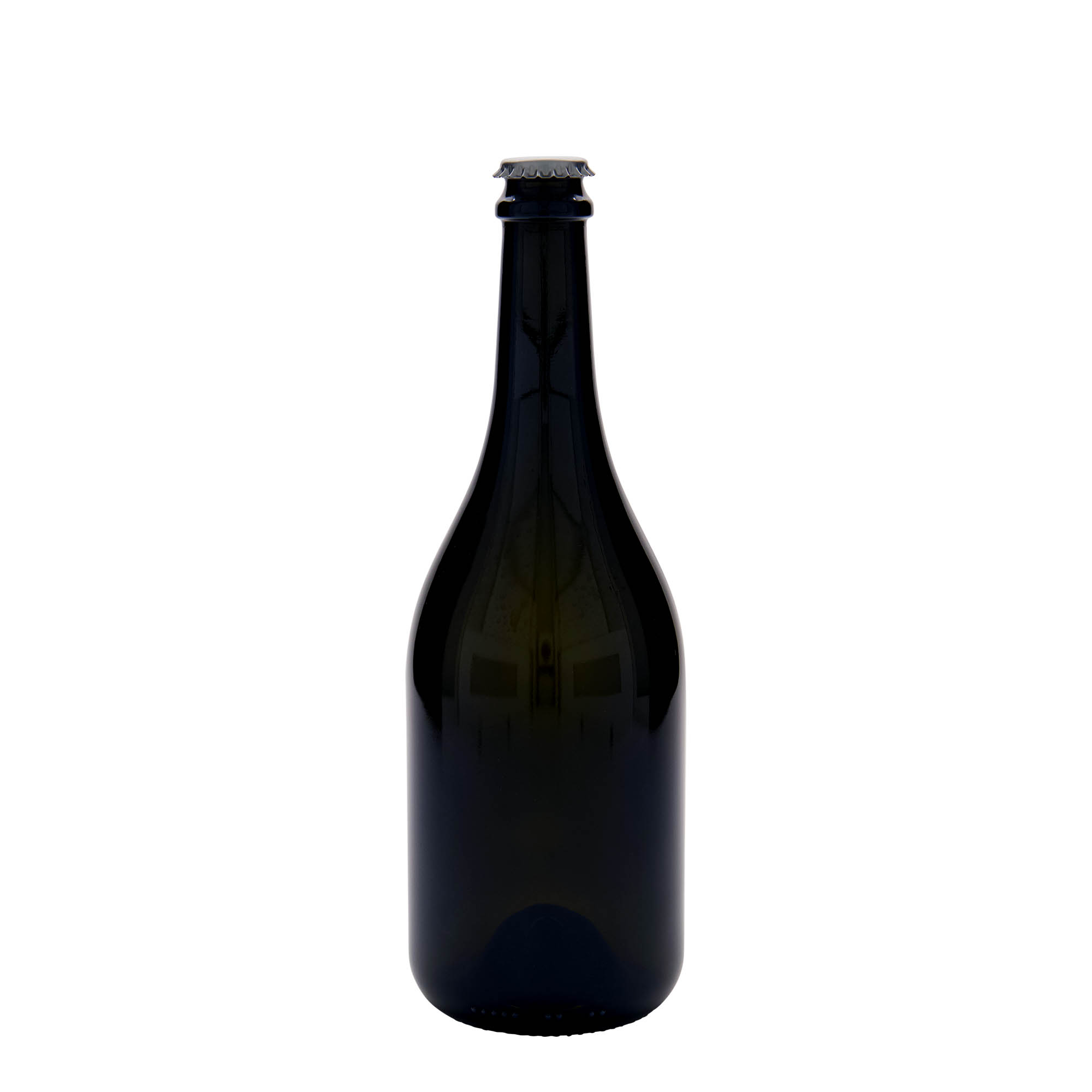 750 ml butelka piwa 'Horta', szkło, antyczny zielony, szyjka: kapsel koronowy 750 ml butelka piwa 'Horta', szkło, antyczny zielony, szyjka: kapsel koronowy