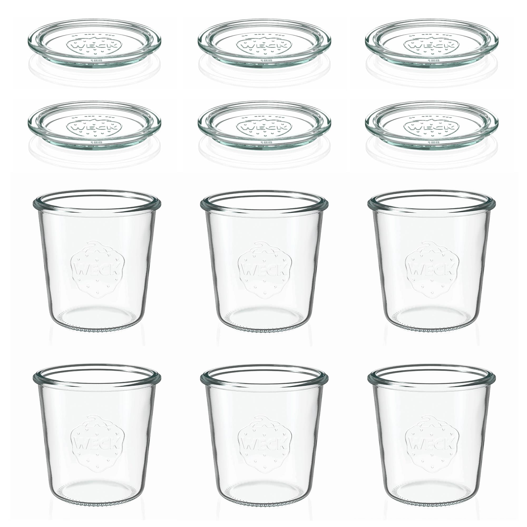 6x 580 ml słoik WECK typu Sturz z szklanym wieczkiem RR 100